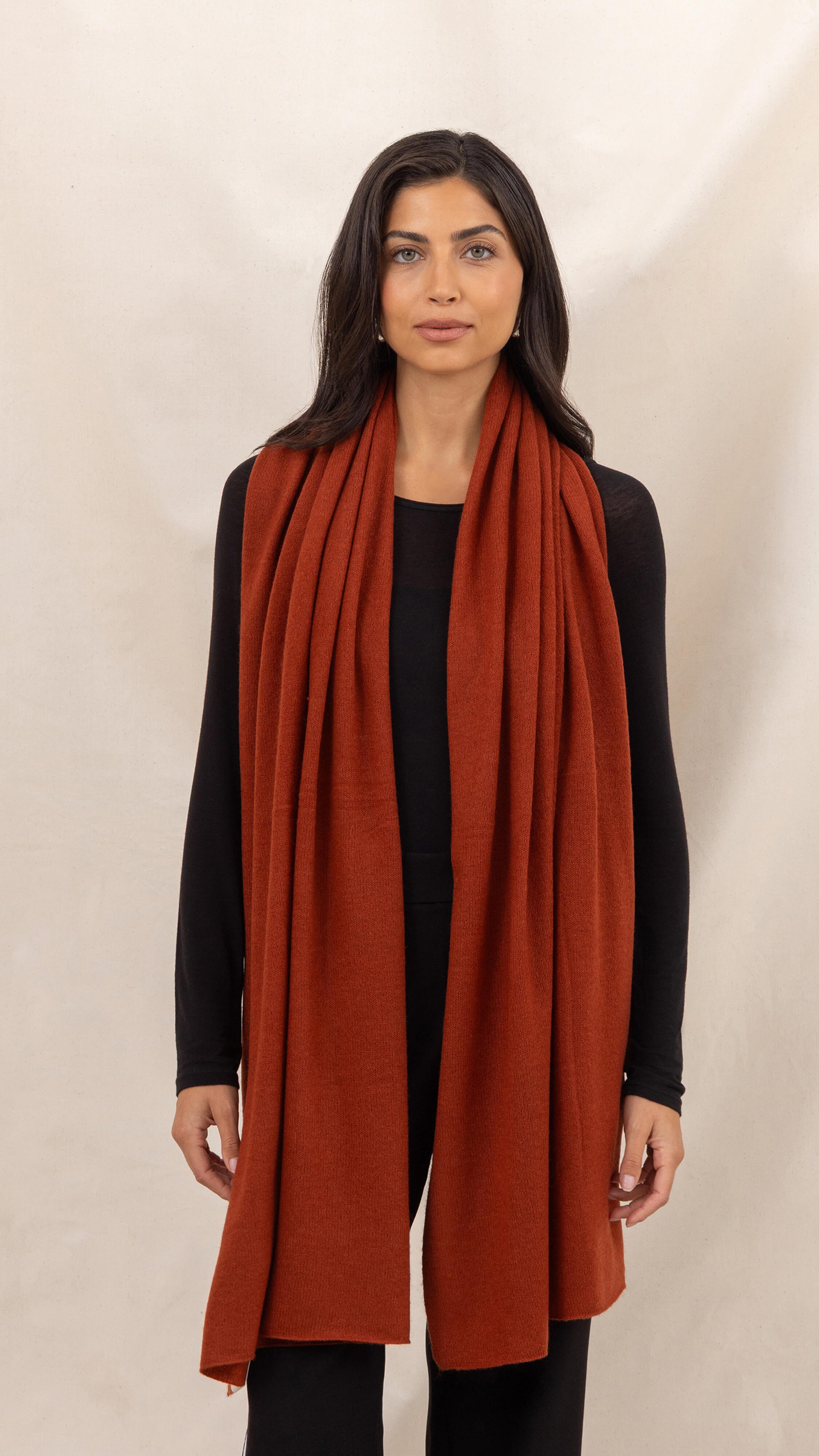 Cashmere Travel Wrap - Terracotta