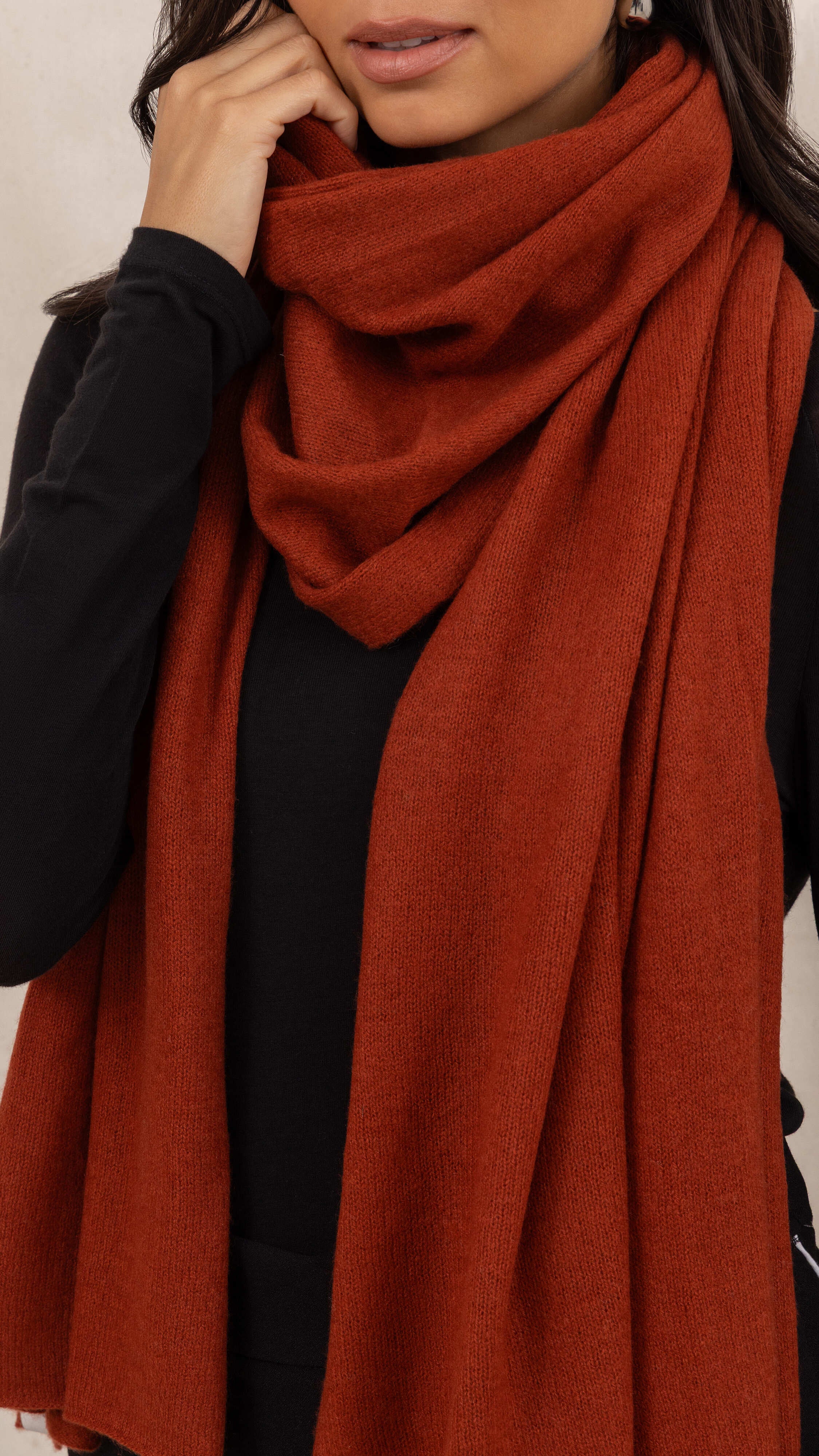 Cashmere Travel Wrap - Terracotta