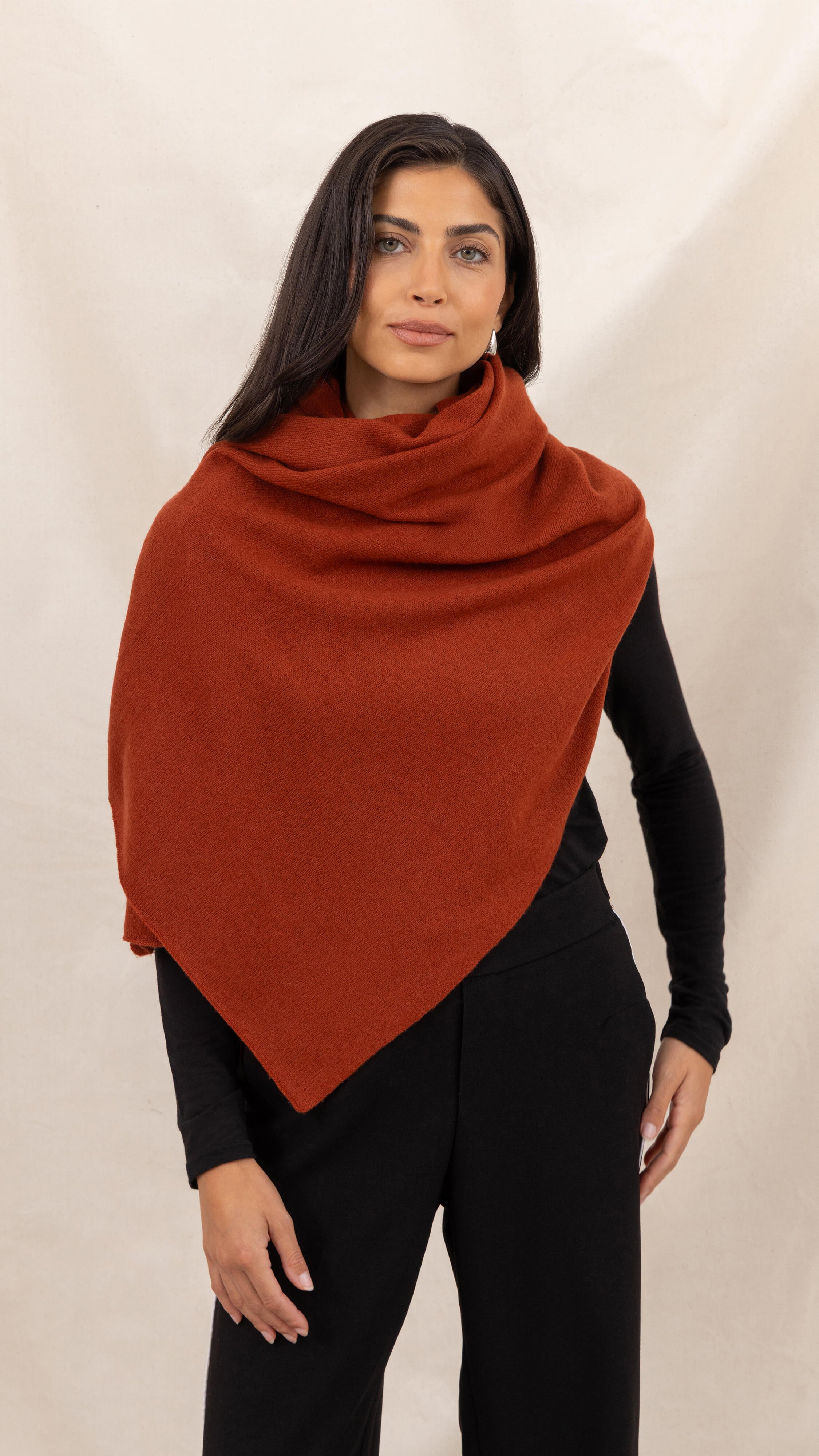 Cashmere Travel Wrap - Terracotta