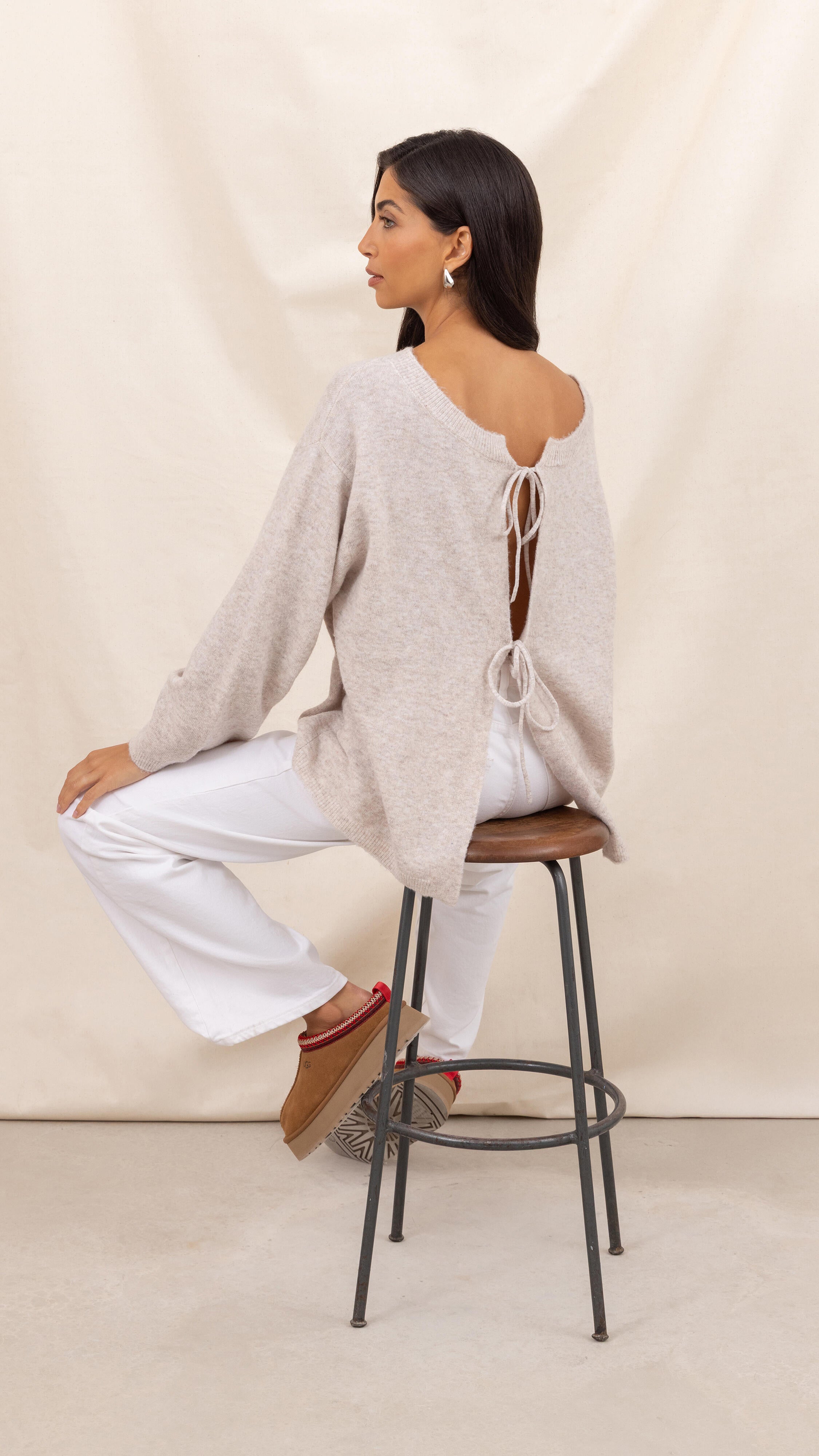 Erin Reversible Sweater - Cloud