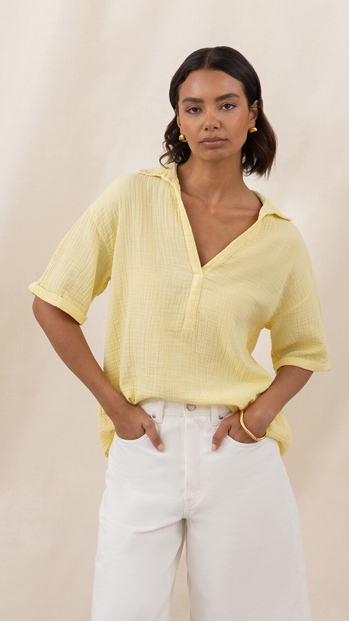 Mariana Shirt  - Butter Yellow