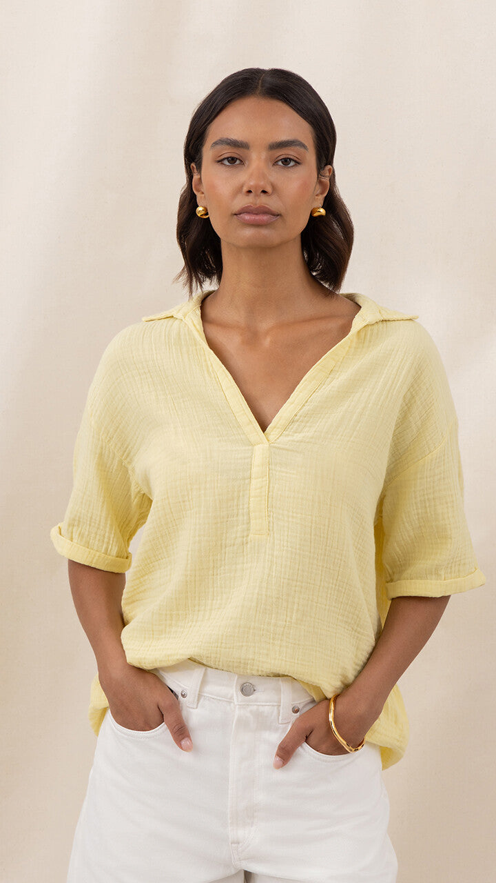 Mariana Shirt  - Butter Yellow