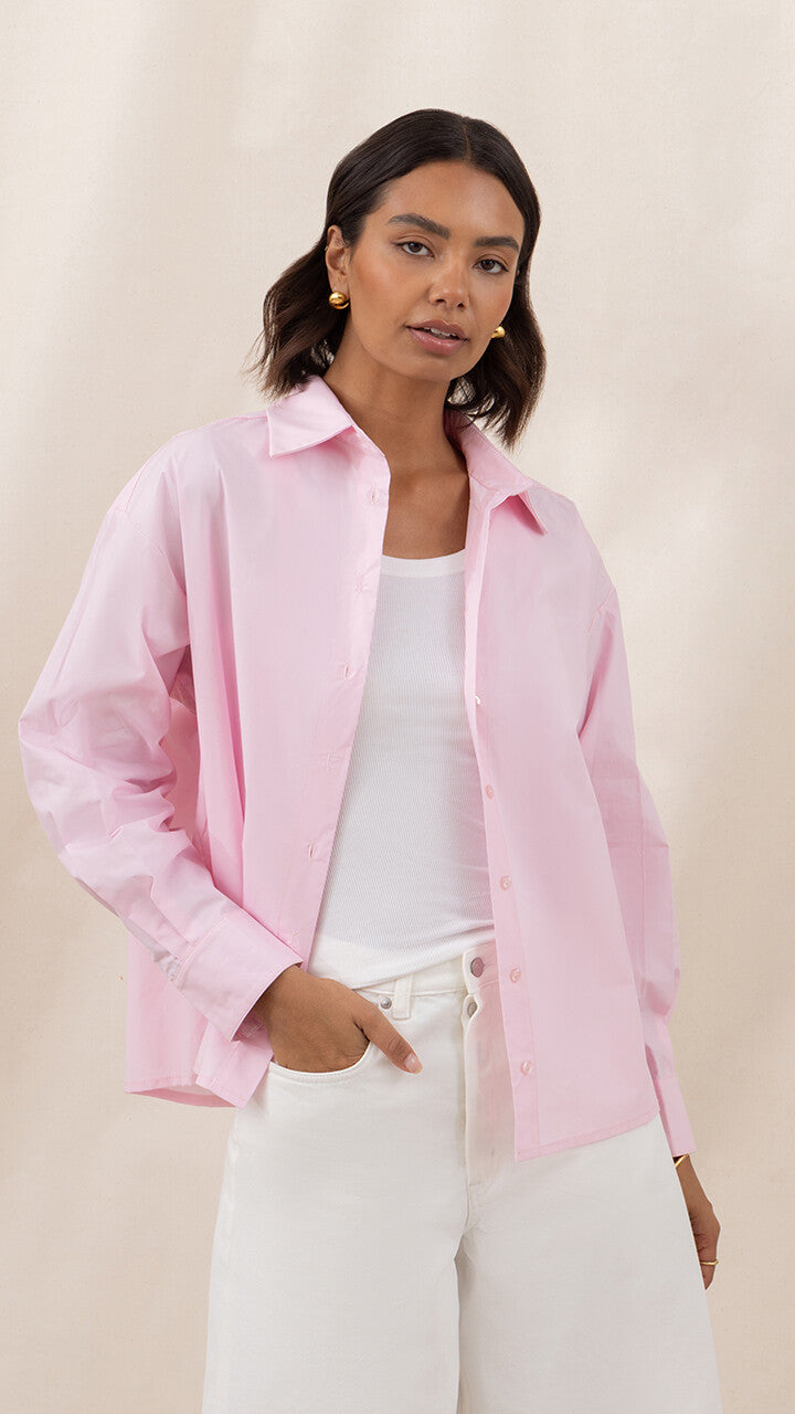 Indie Cotton Shirt - Pink