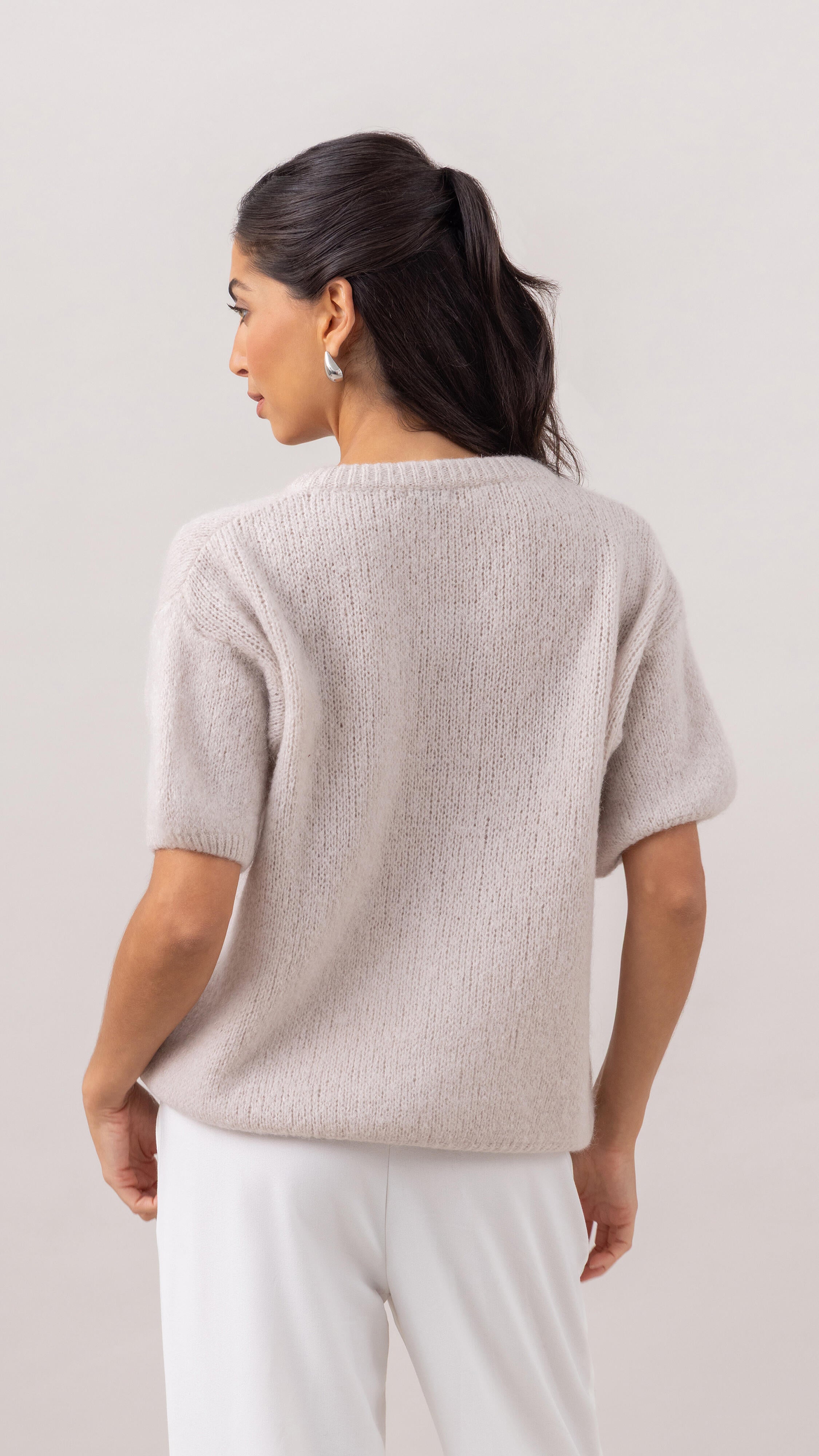 Gabi Zip Cardigan - Ivory