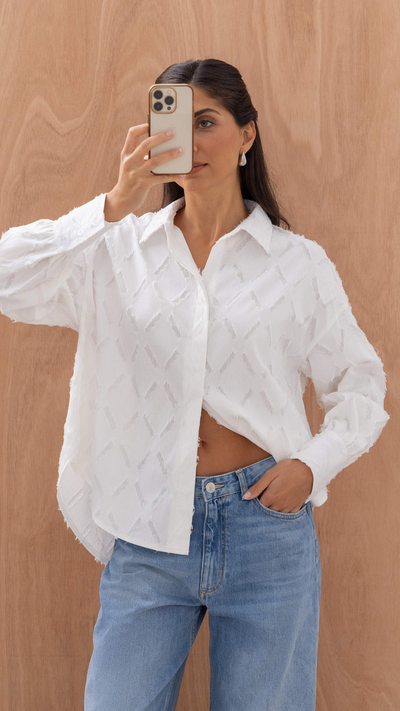 Marlowe Shirt - White Stripe