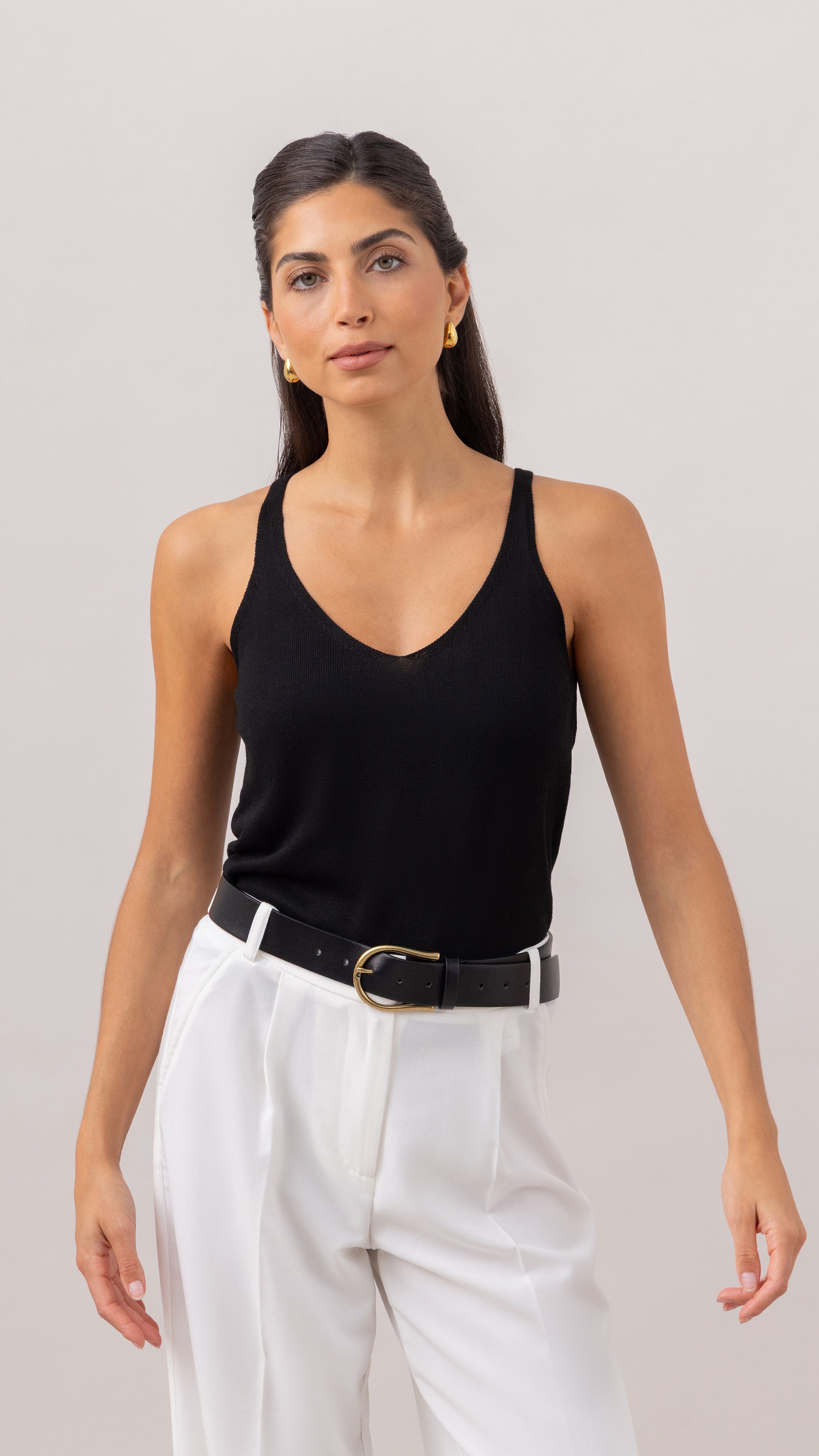 Kora Knitted Twin Set - Black