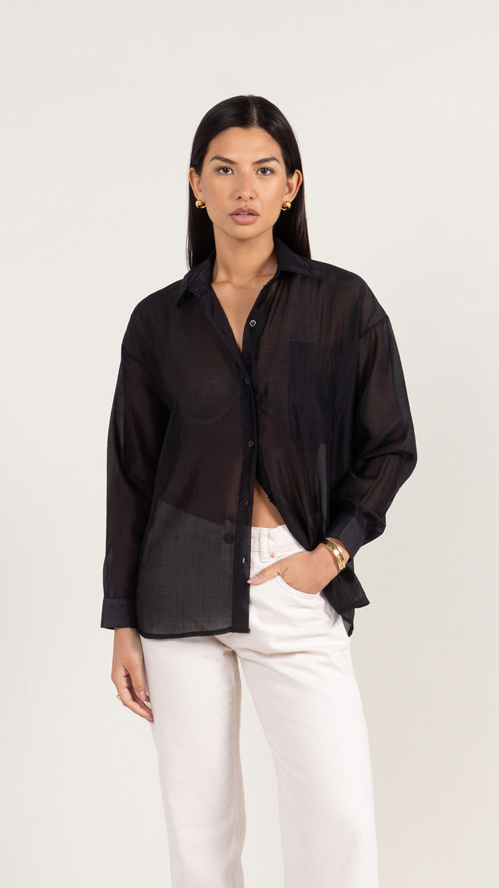 INES SHIRT - BLACK
