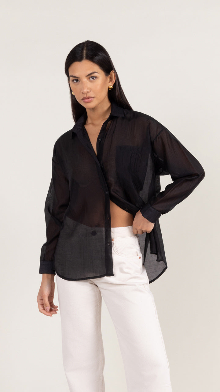 INES SHIRT - BLACK