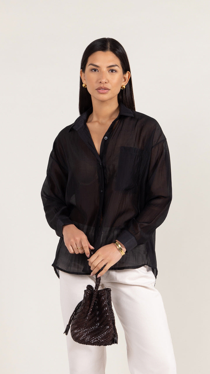 INES SHIRT - BLACK