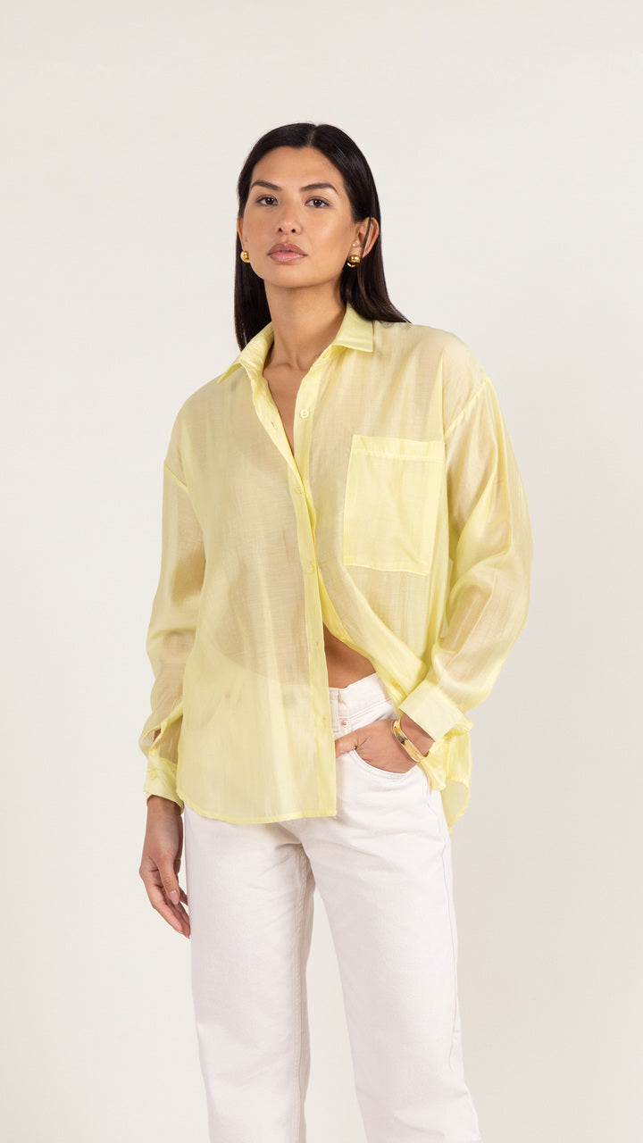 INES SHIRT - PASTEL LEMON