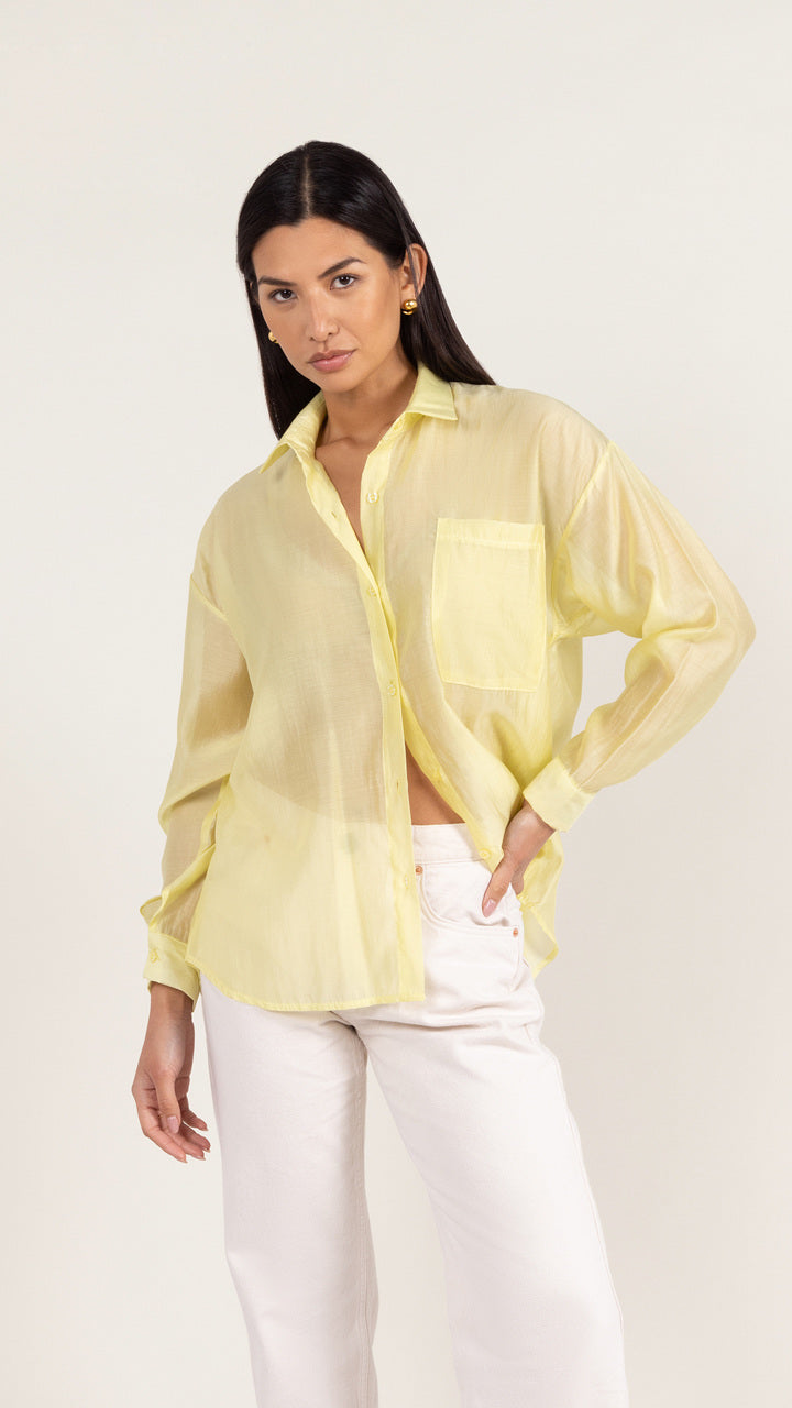 INES SHIRT - PASTEL LEMON