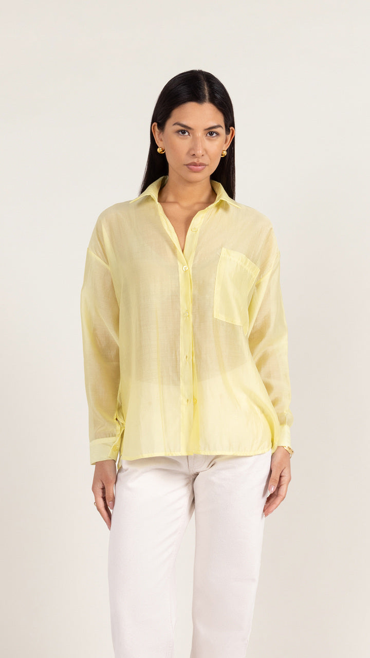 INES SHIRT - PASTEL LEMON