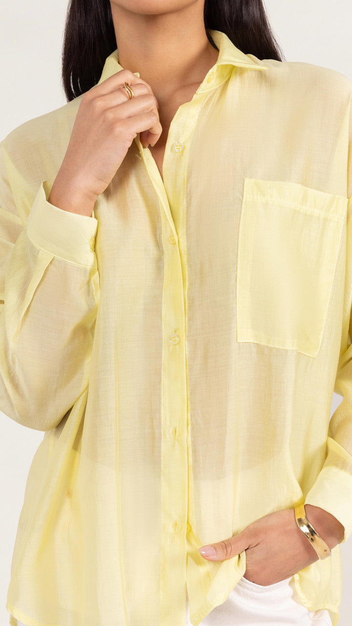 INES SHIRT - PASTEL LEMON