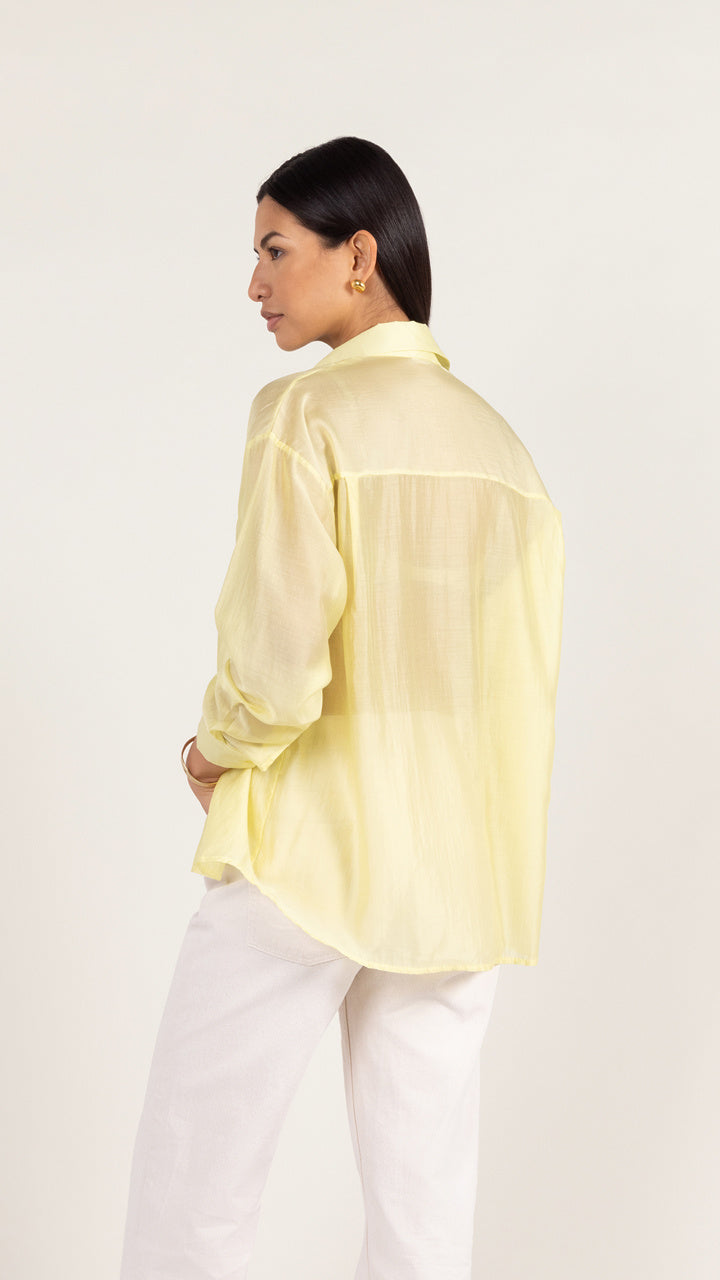 INES SHIRT - PASTEL LEMON
