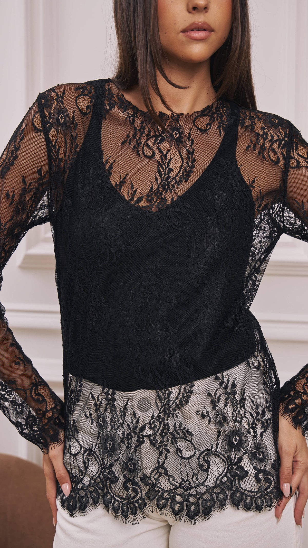 Inna Lace Top - Black