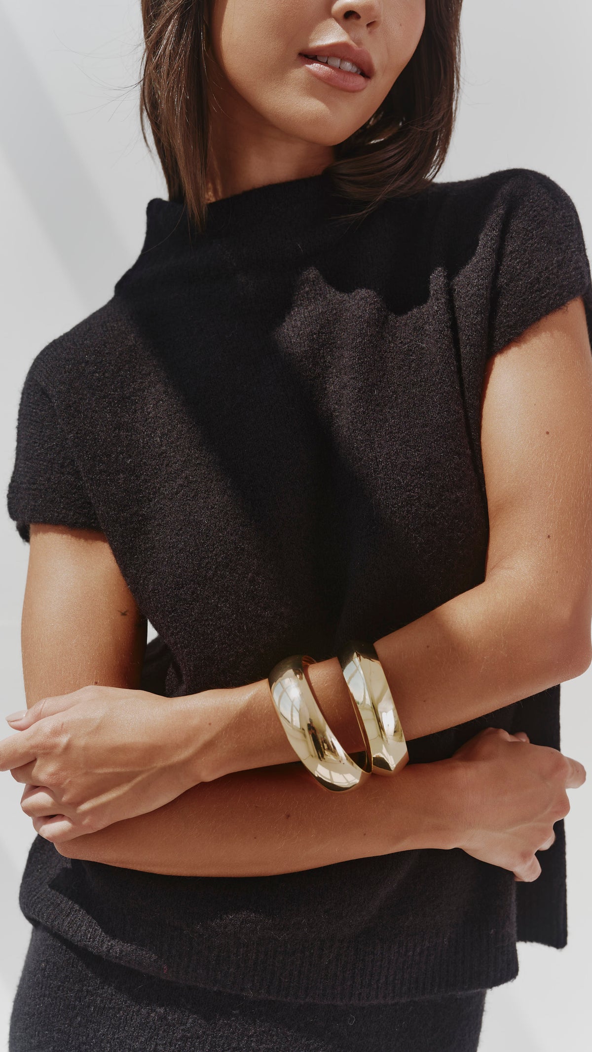 Aura Alpaca blend knit top - Black