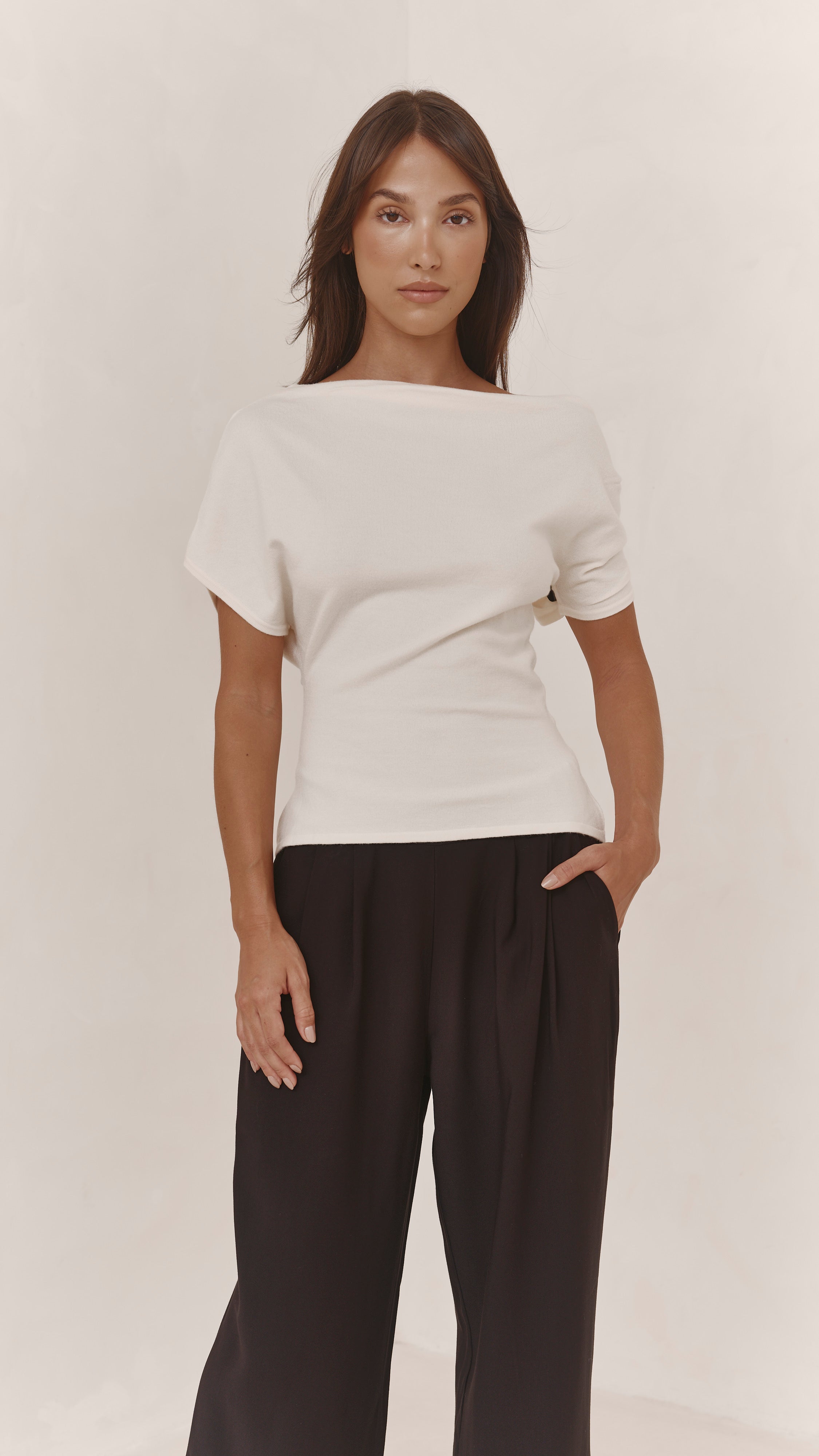 Nadine Off-Shoulder Top - Ivory