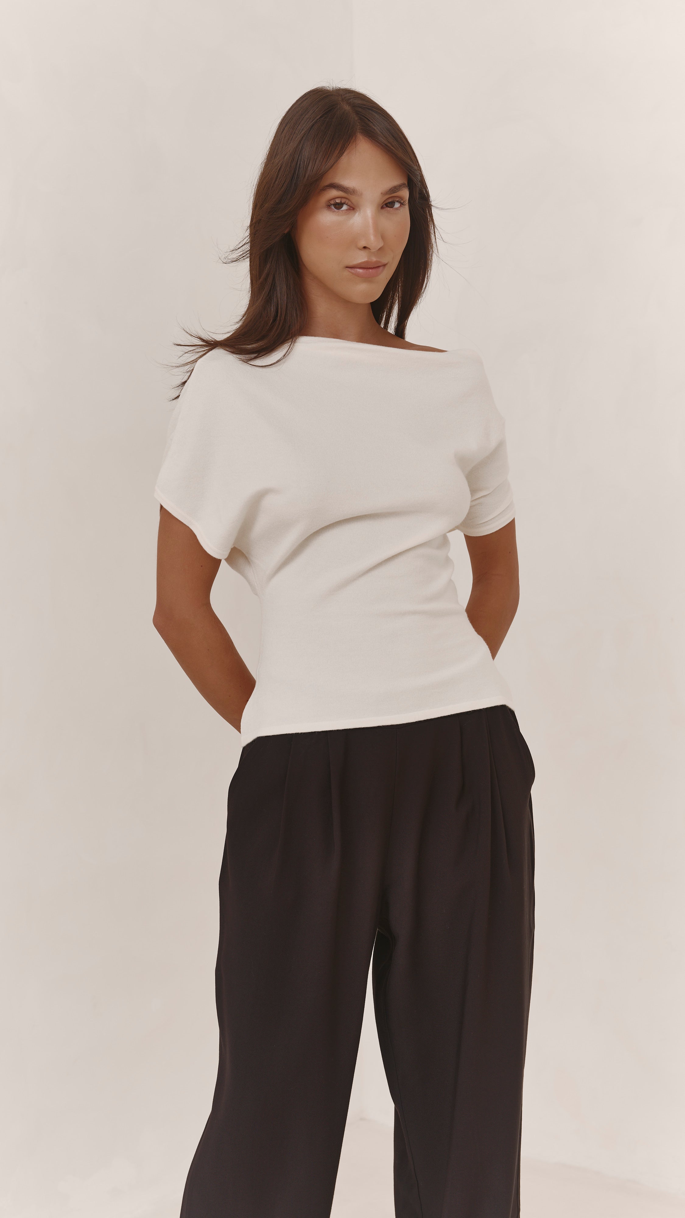 Nadine Off-Shoulder Top - Ivory