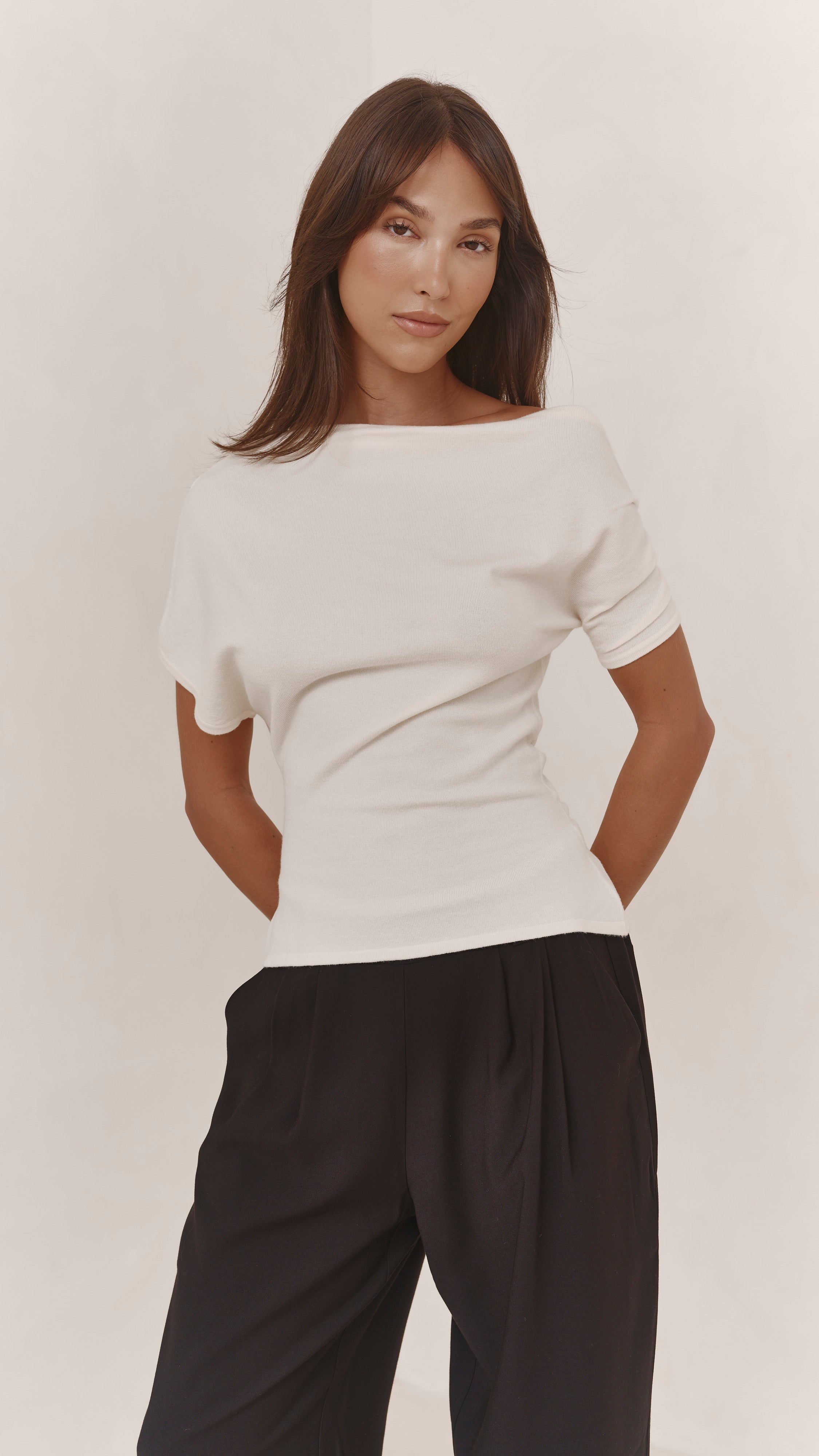 Nadine Off-Shoulder Top - Ivory