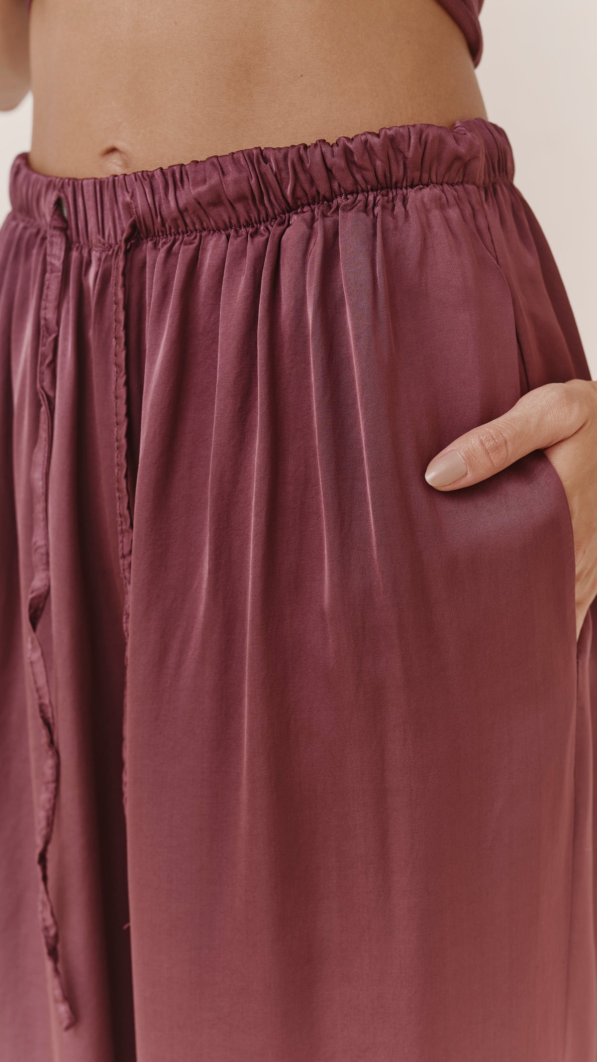 Parker Satin Set - Burgundy