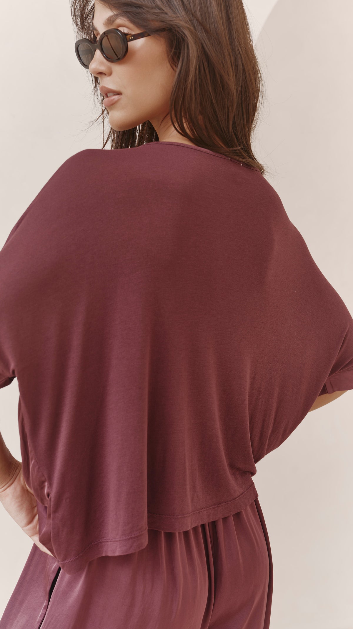 Parker Satin Set - Burgundy