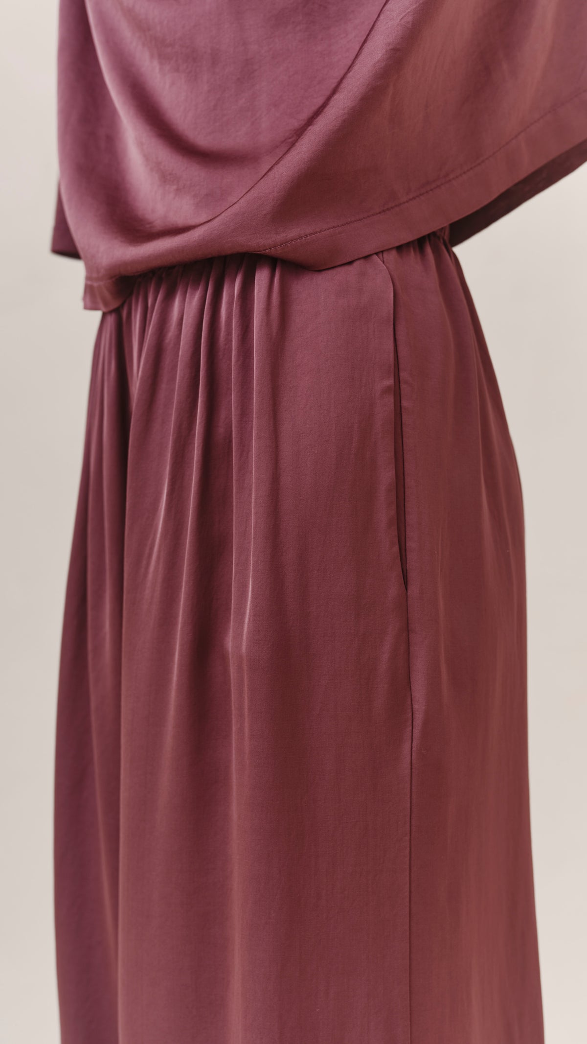 Parker Satin Set - Burgundy