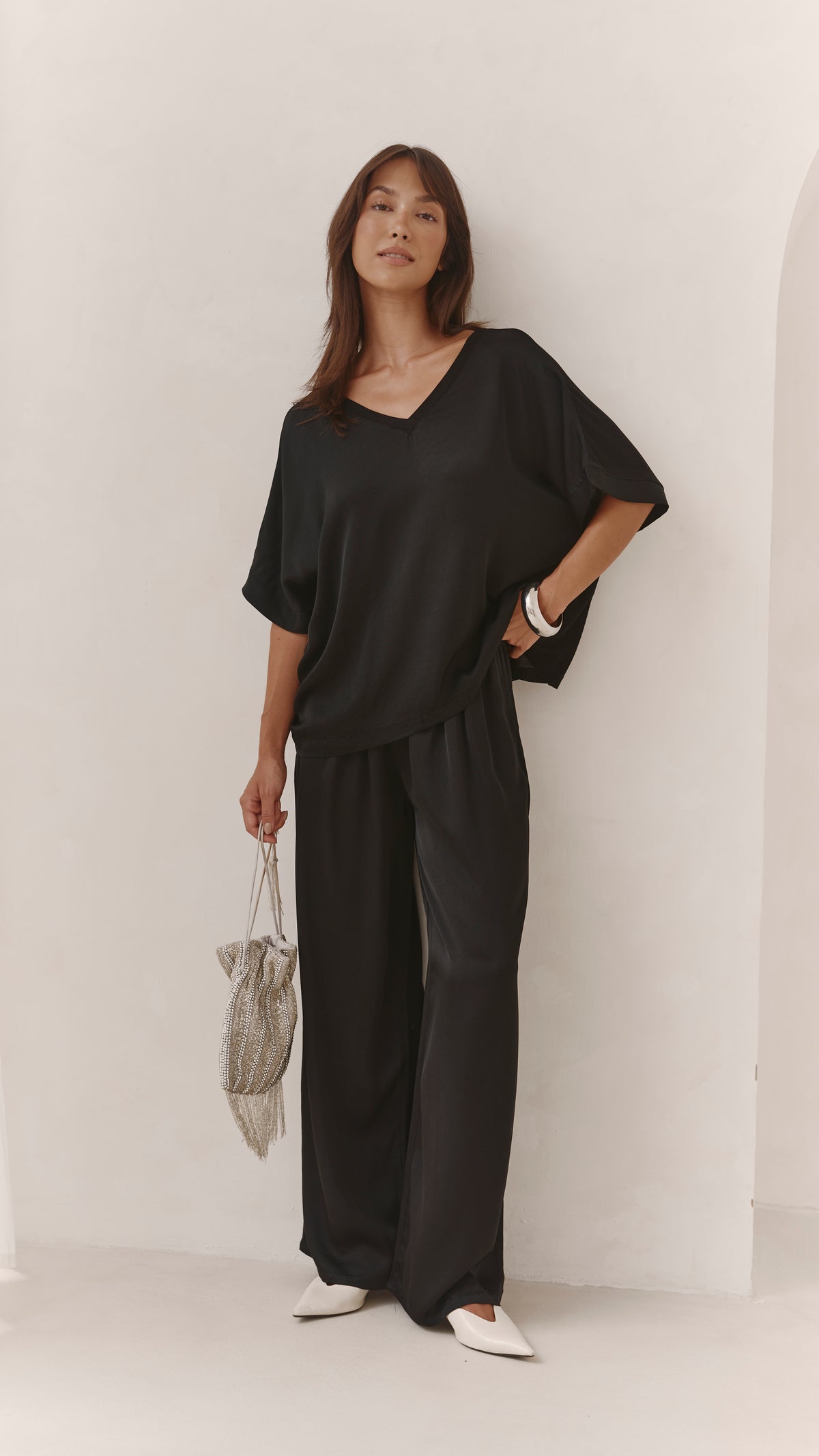 Parker Satin Set - Black