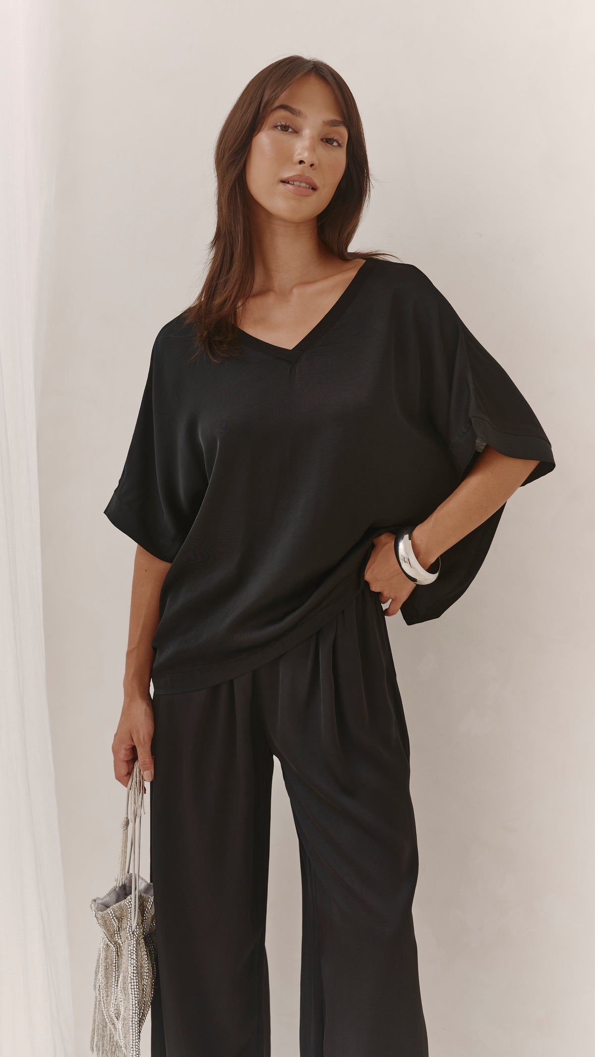 Parker Satin Set - Black