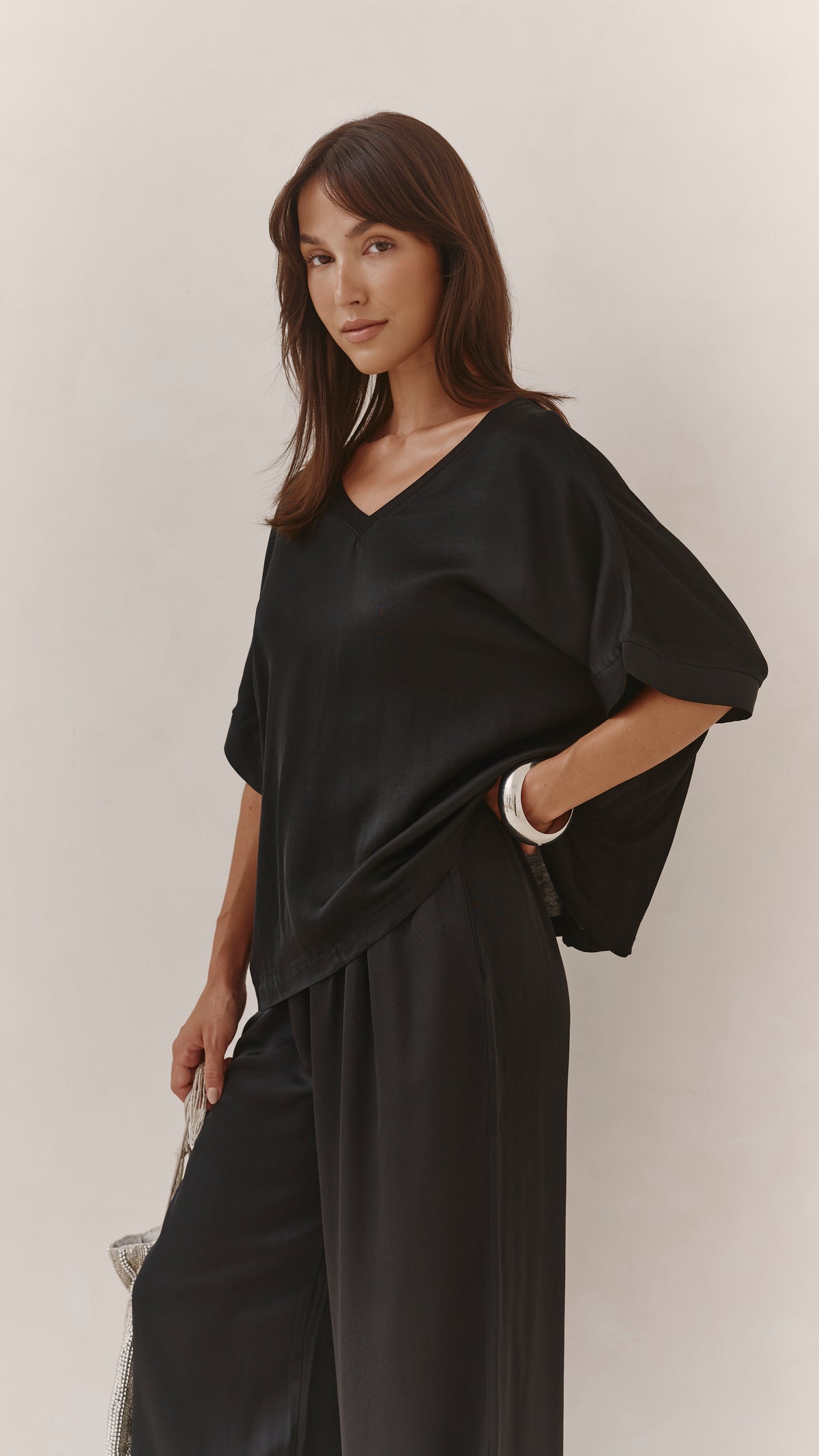 Parker Satin Set - Black