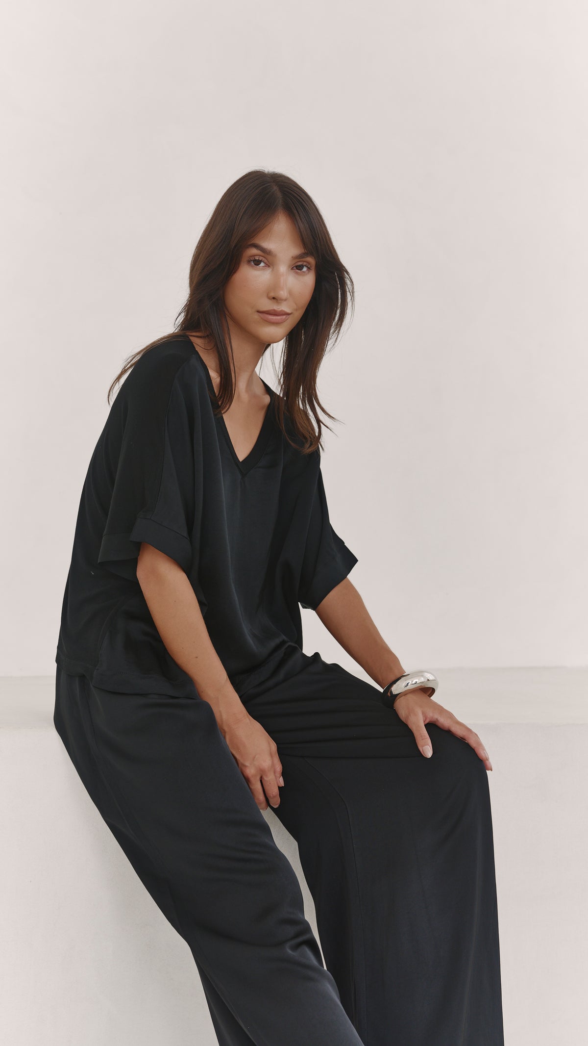 Parker Satin Set - Black