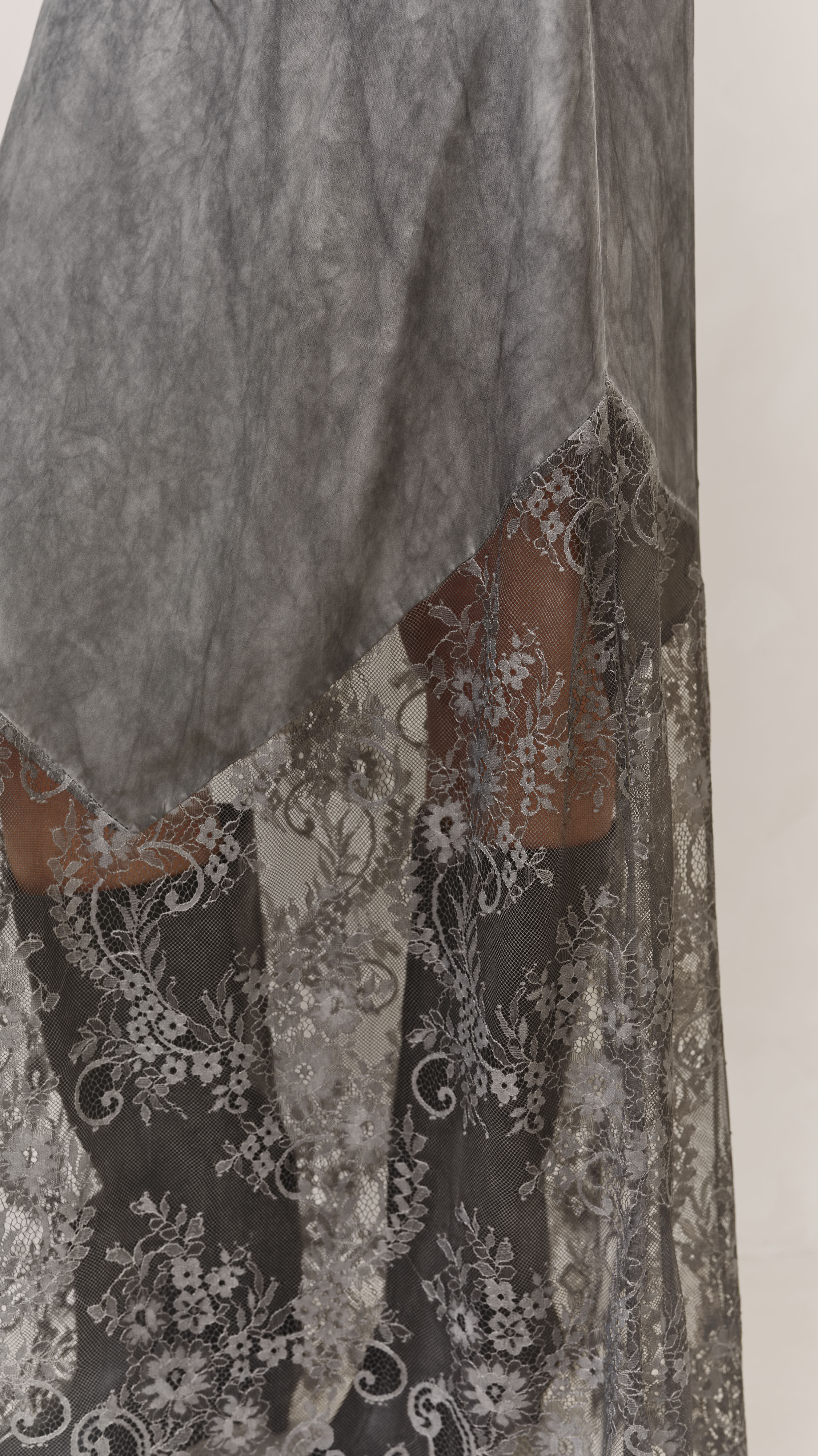 Solene Lace Skirt - Mid Grey