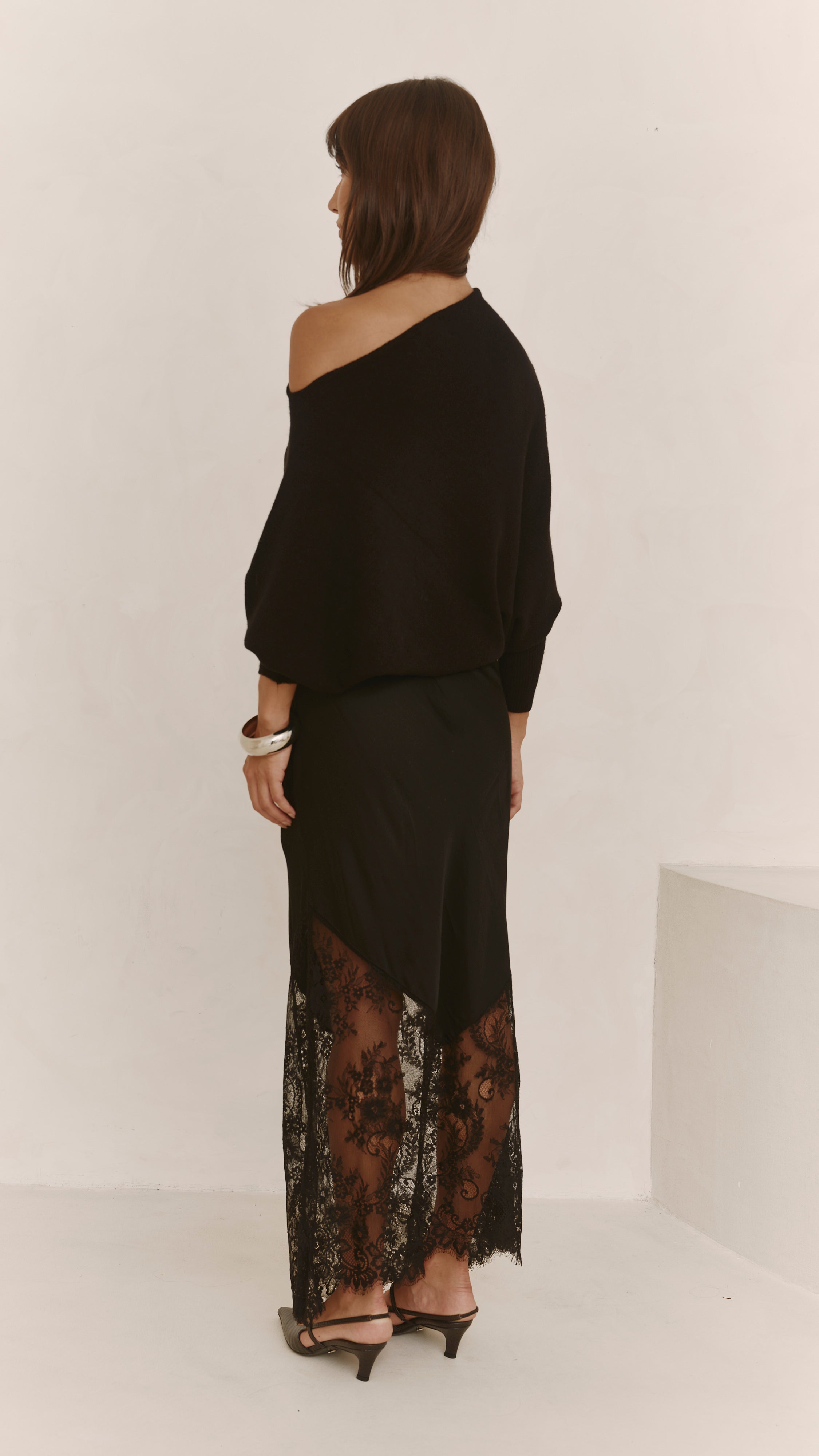 Solene Lace Skirt - Black