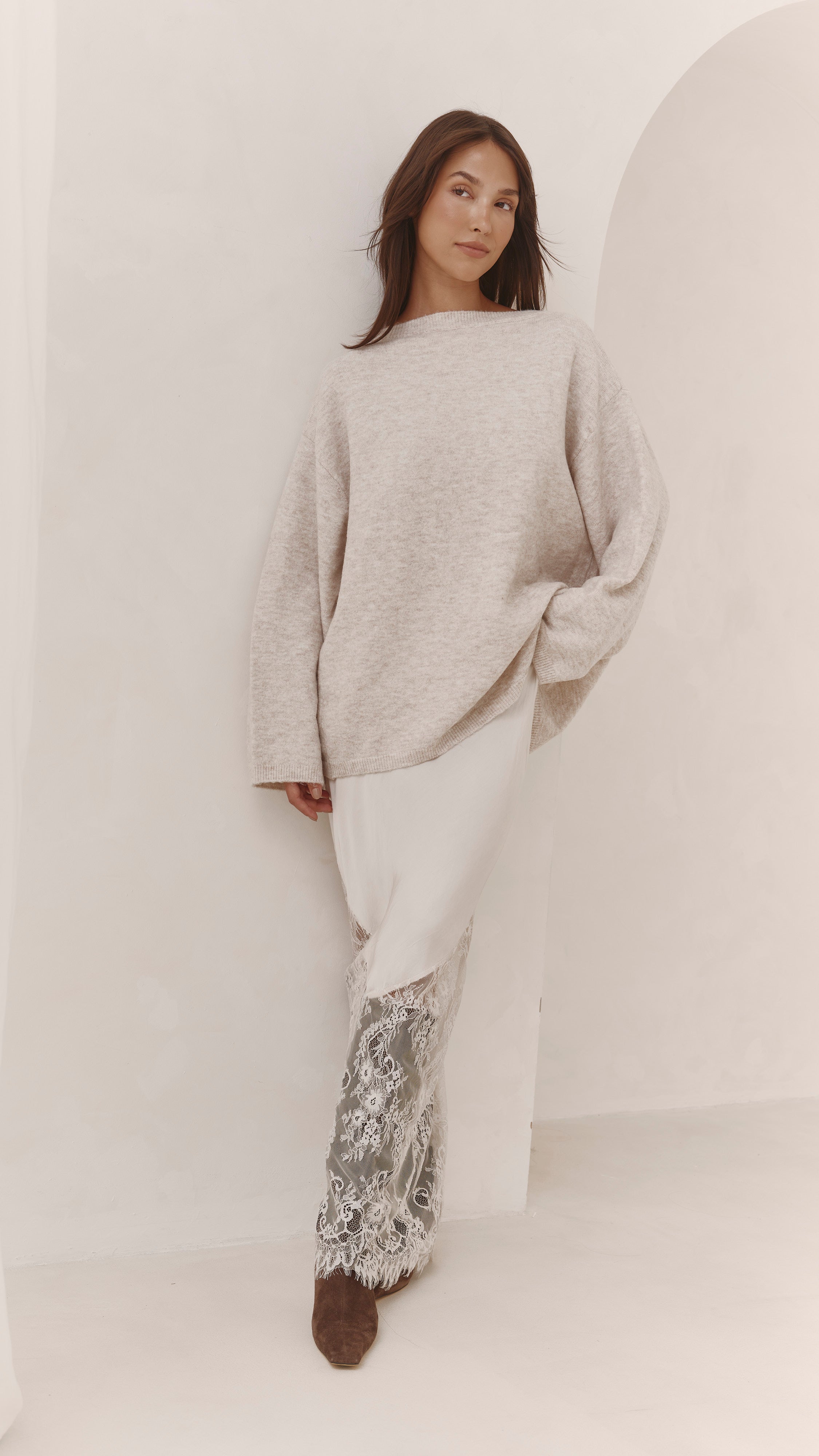 Erin Reversible Sweater - Cloud