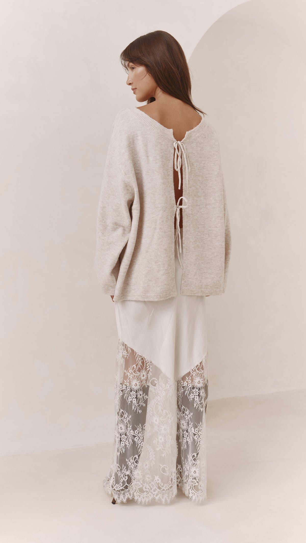 Solene Lace Skirt - Moonbeam