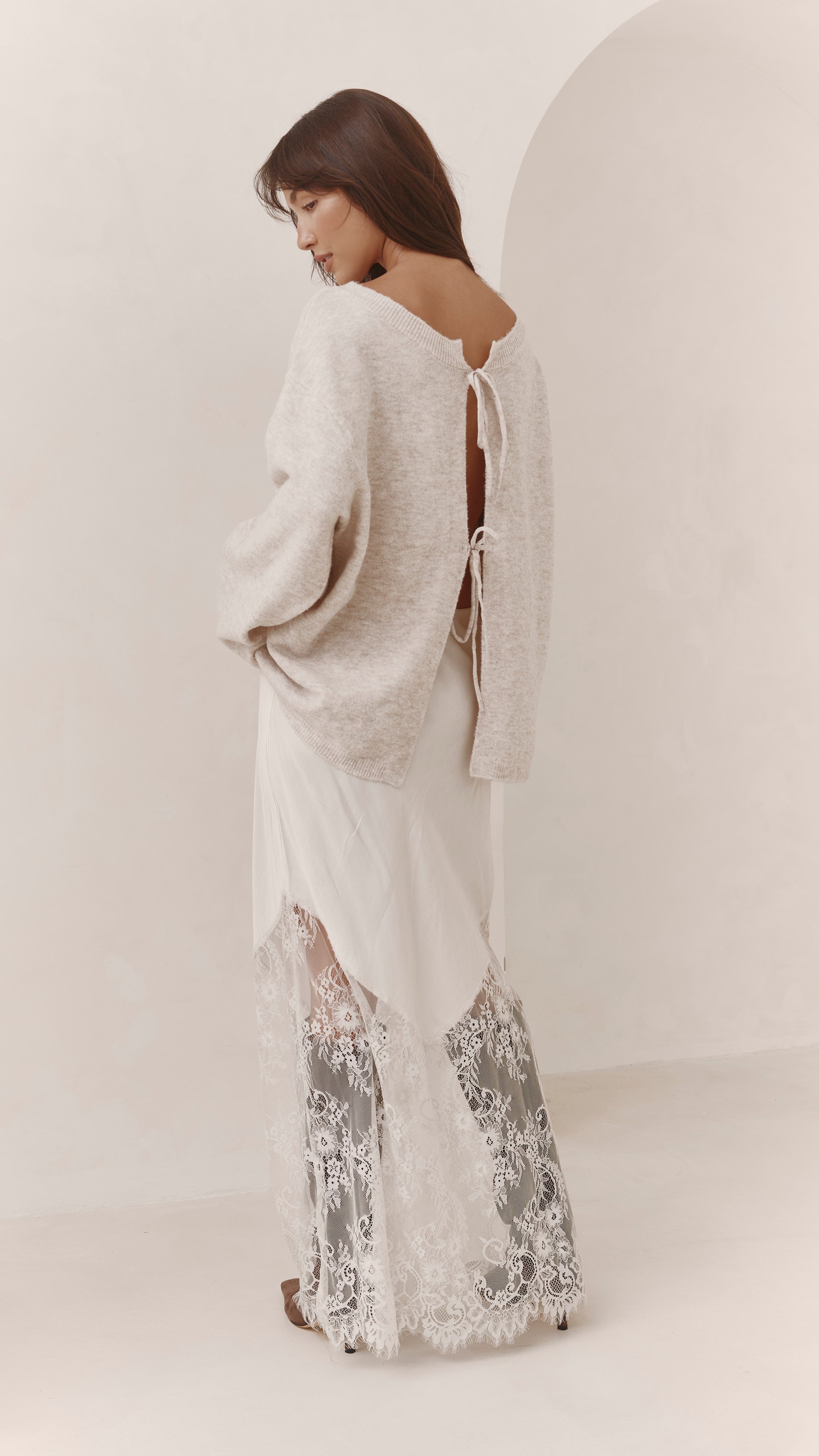 Erin Reversible Sweater - Cloud
