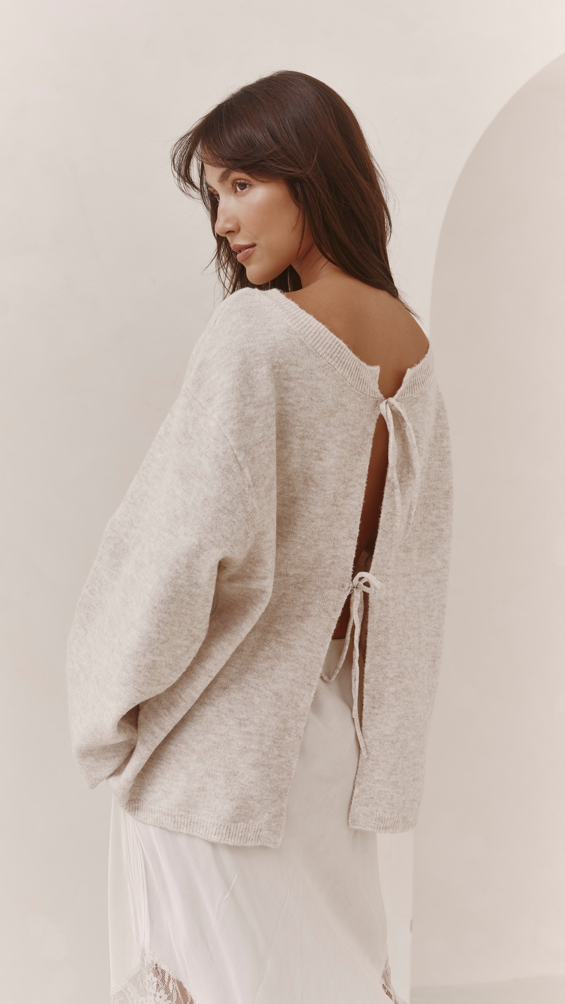 Erin Reversible Sweater - Cloud