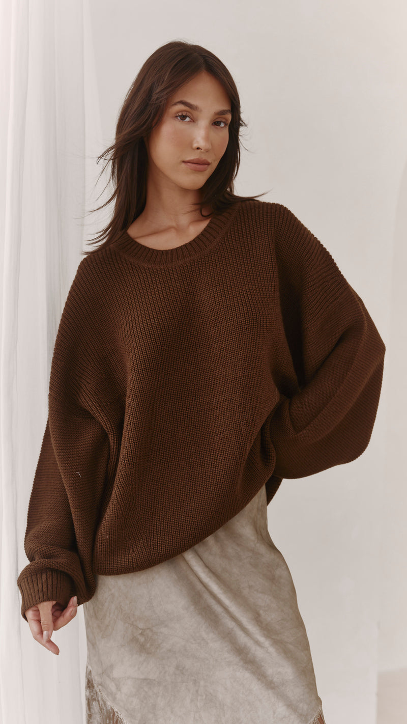 Tansy Sweater - Chocolate