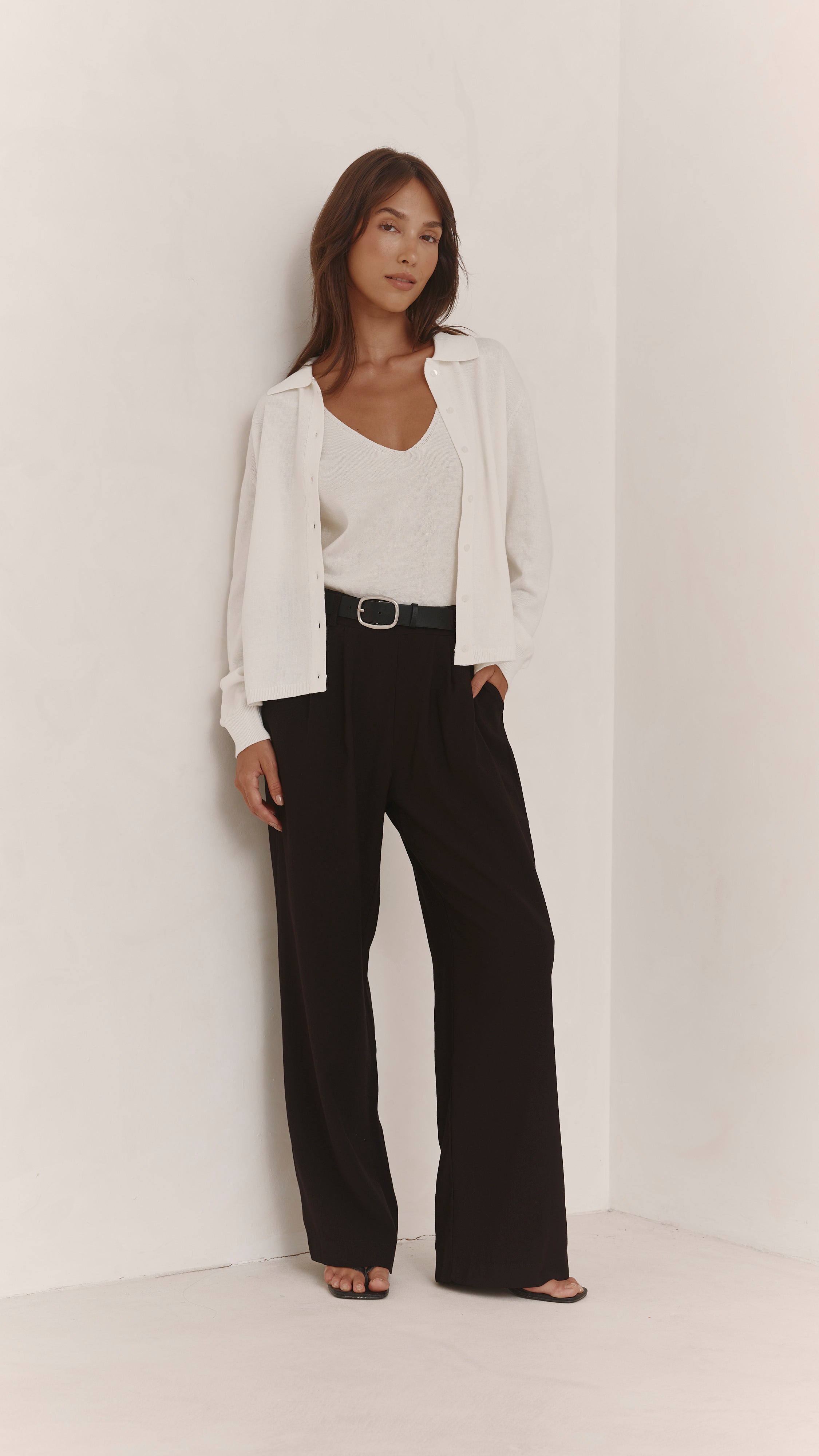 Ella Pleated Trousers - Black