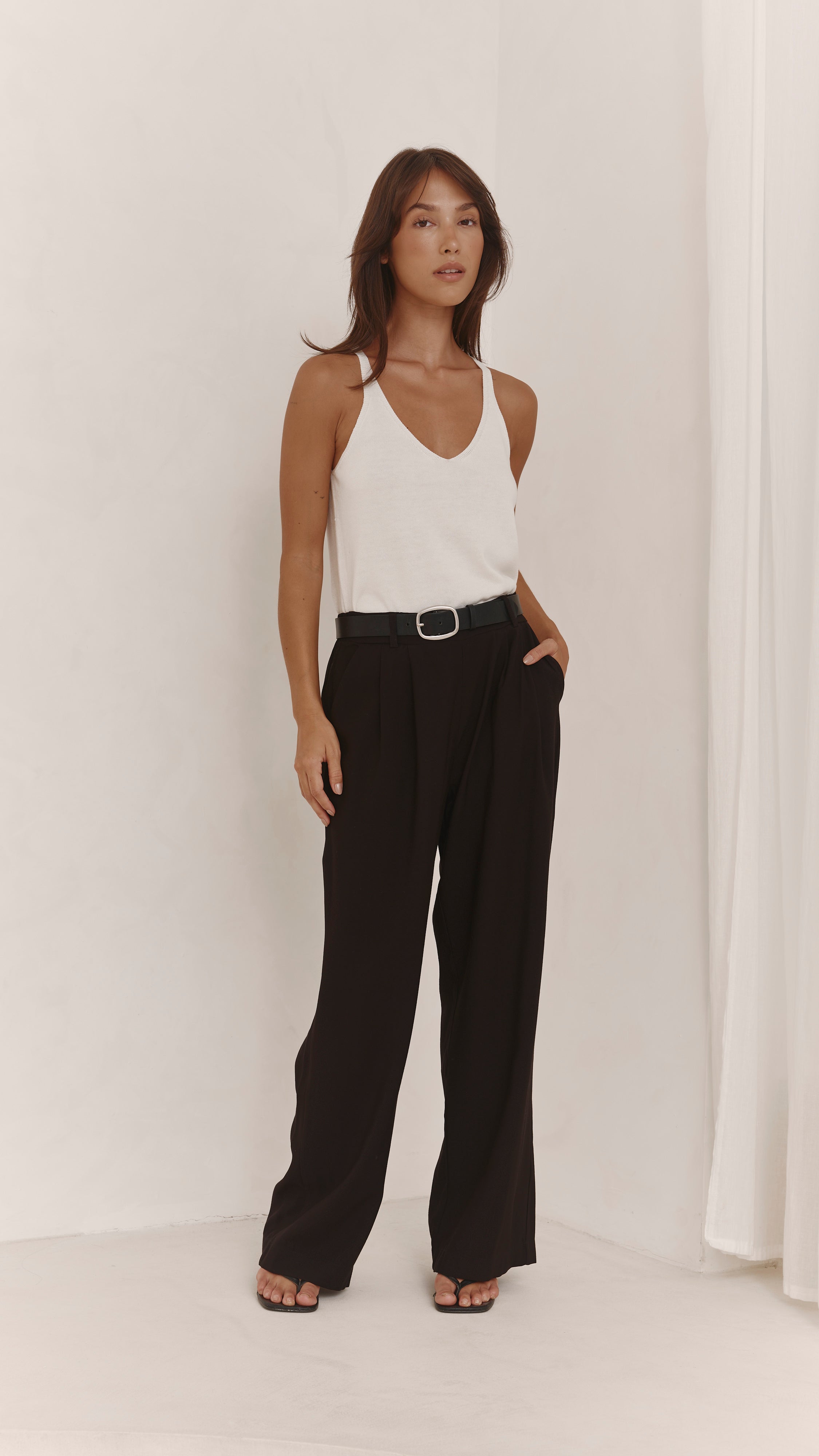 Ella Pleated Trousers - Black