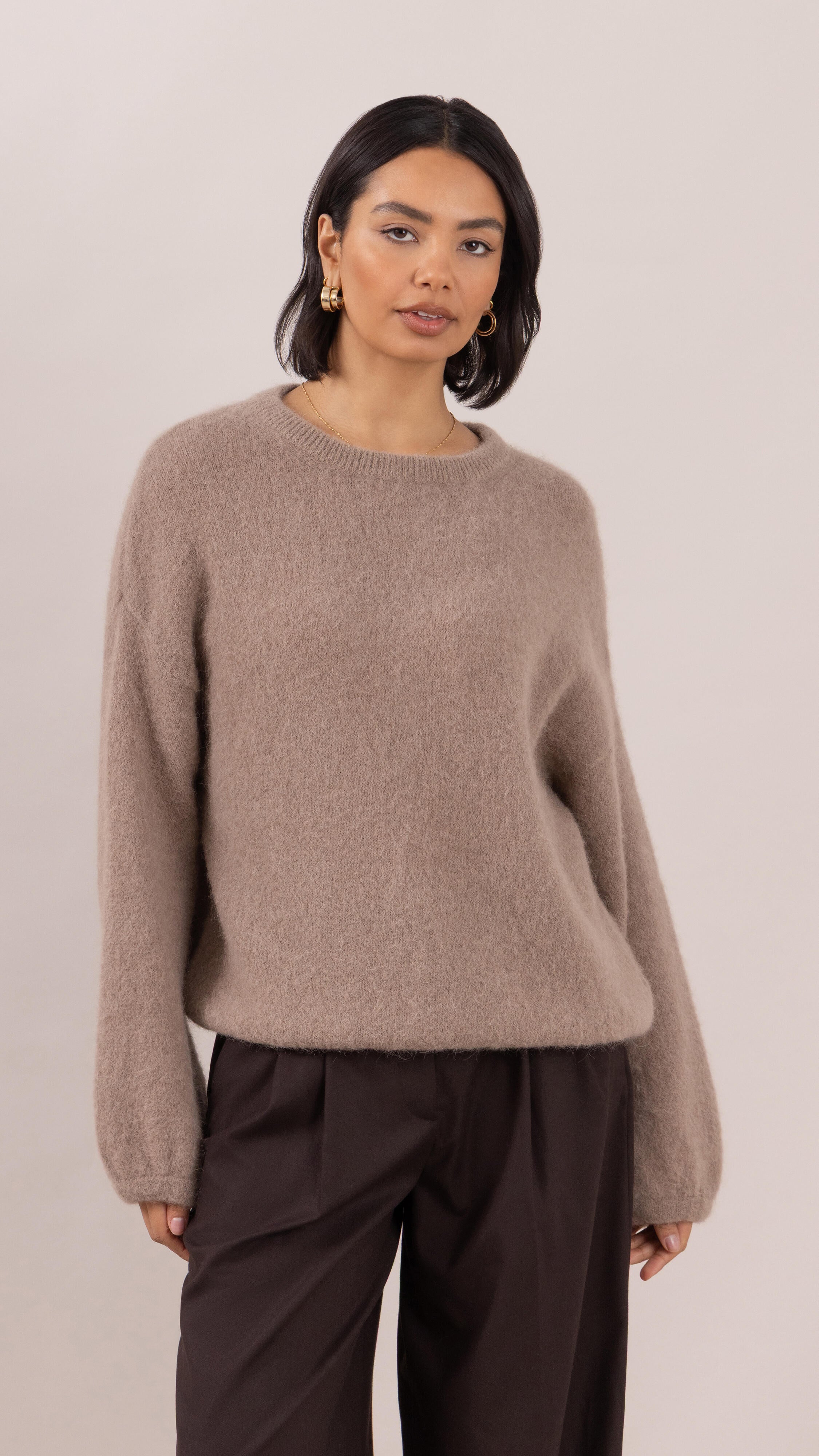 Maxine Alpaca Sweater - Mink