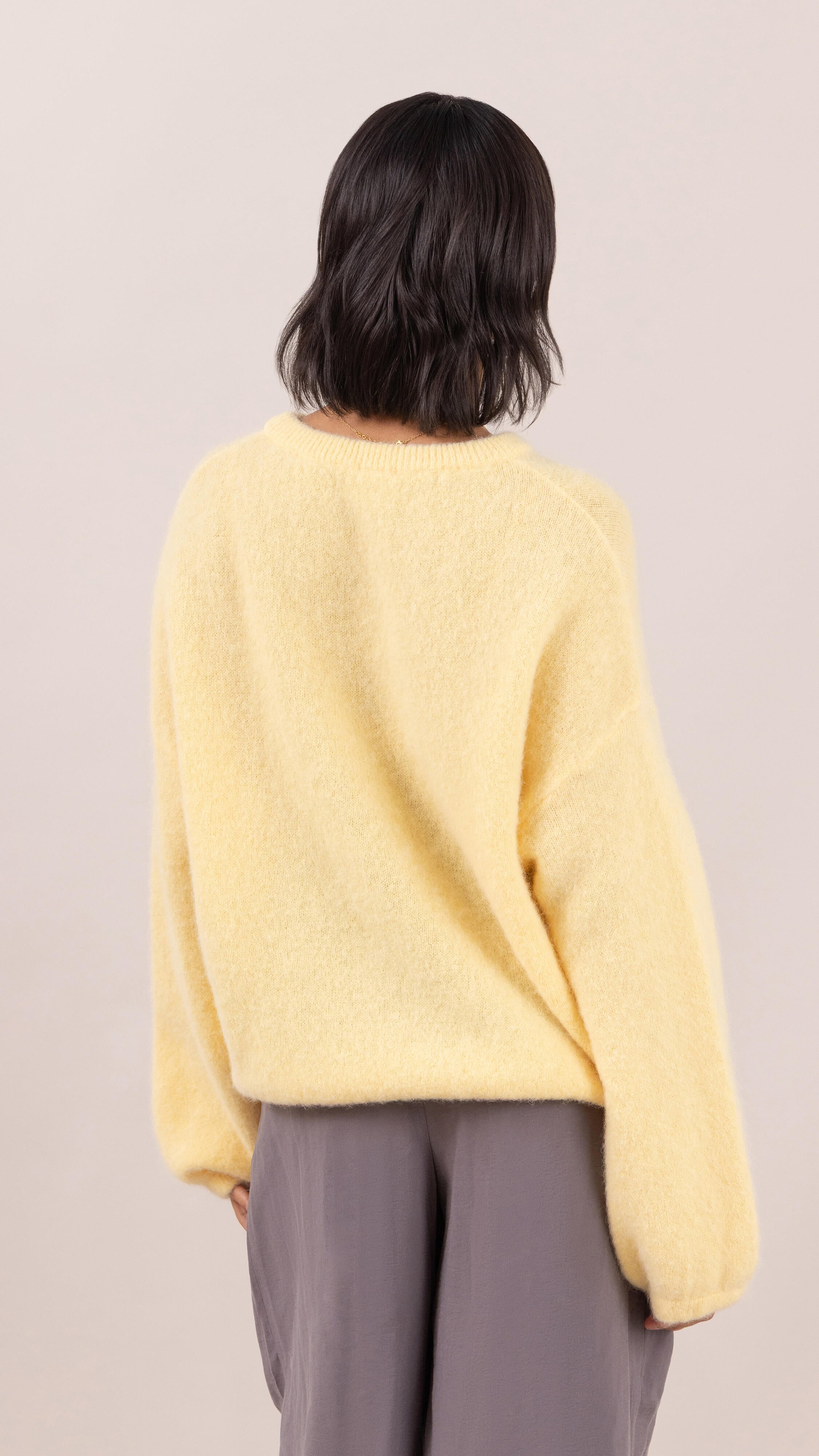 Maxine Alpaca Sweater - Soft Yellow