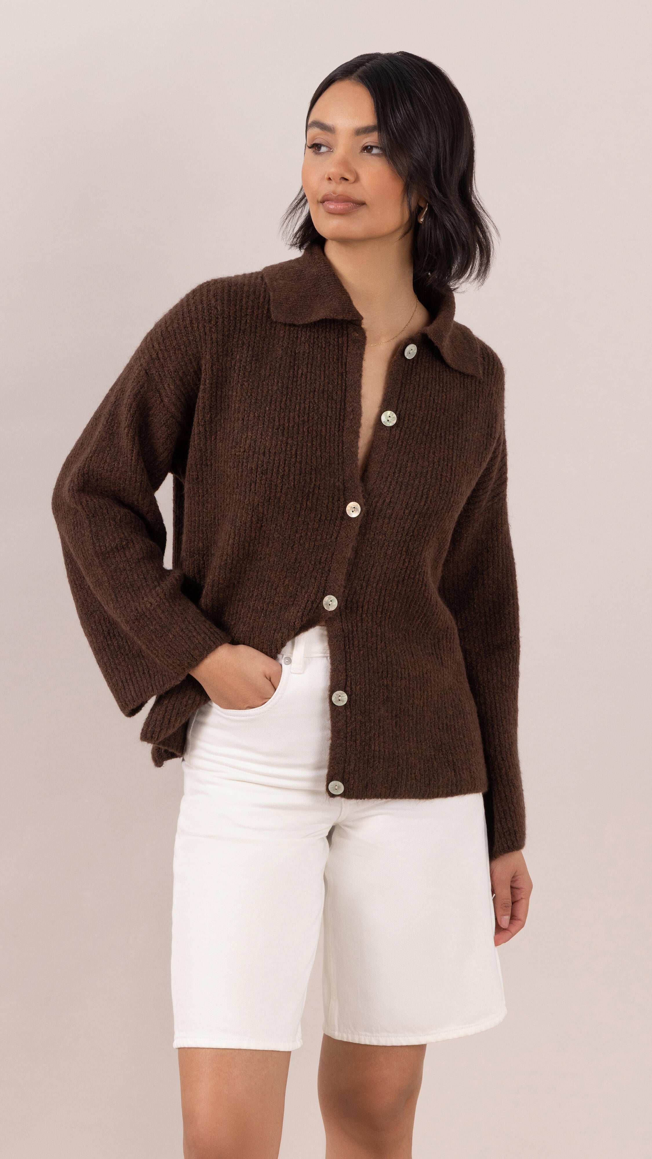 Gale Cardigan - Coffee