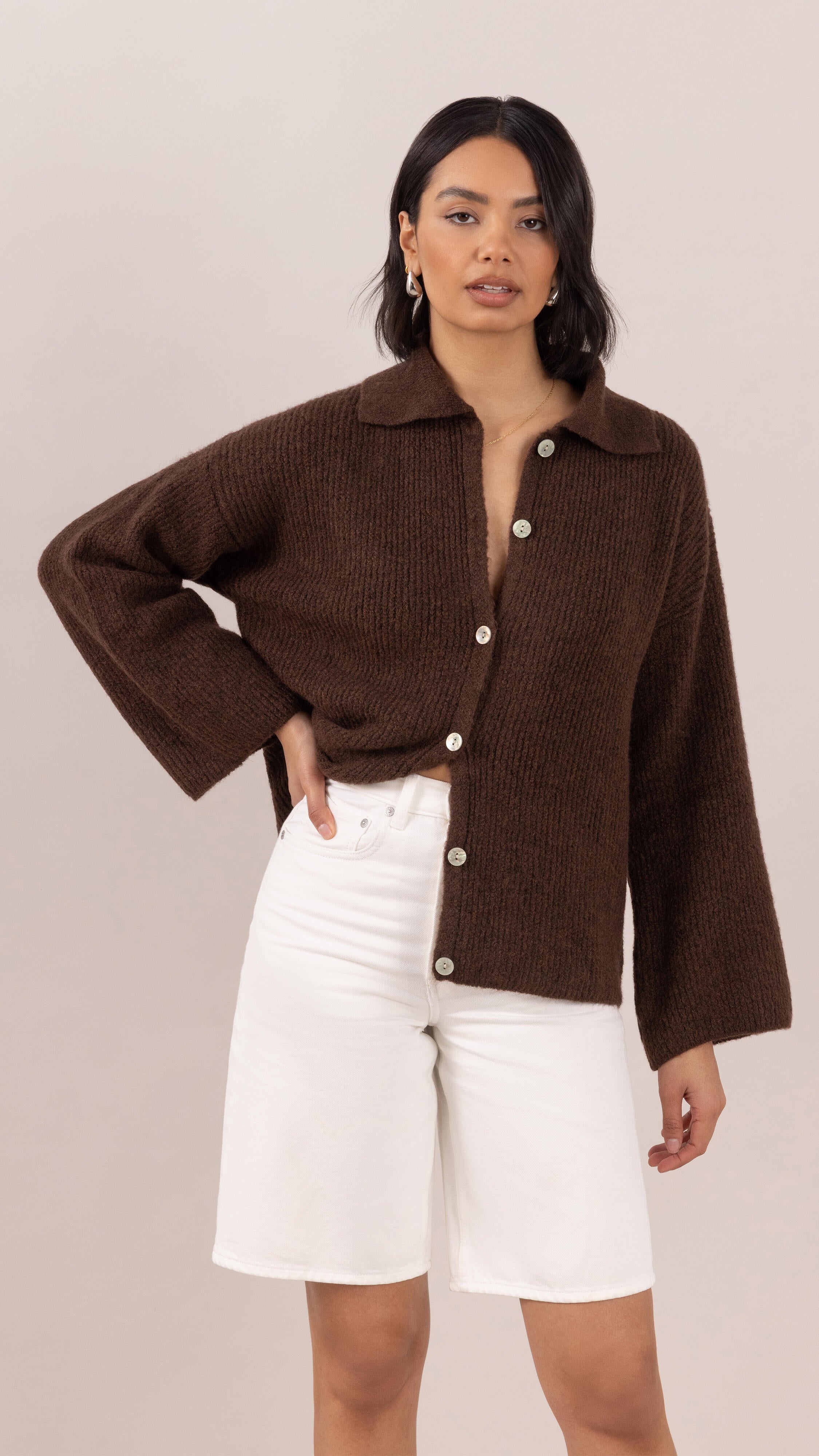 Gale Cardigan - Coffee