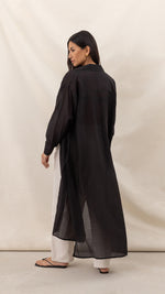 IZZIE LONG SHIRT - BLACK