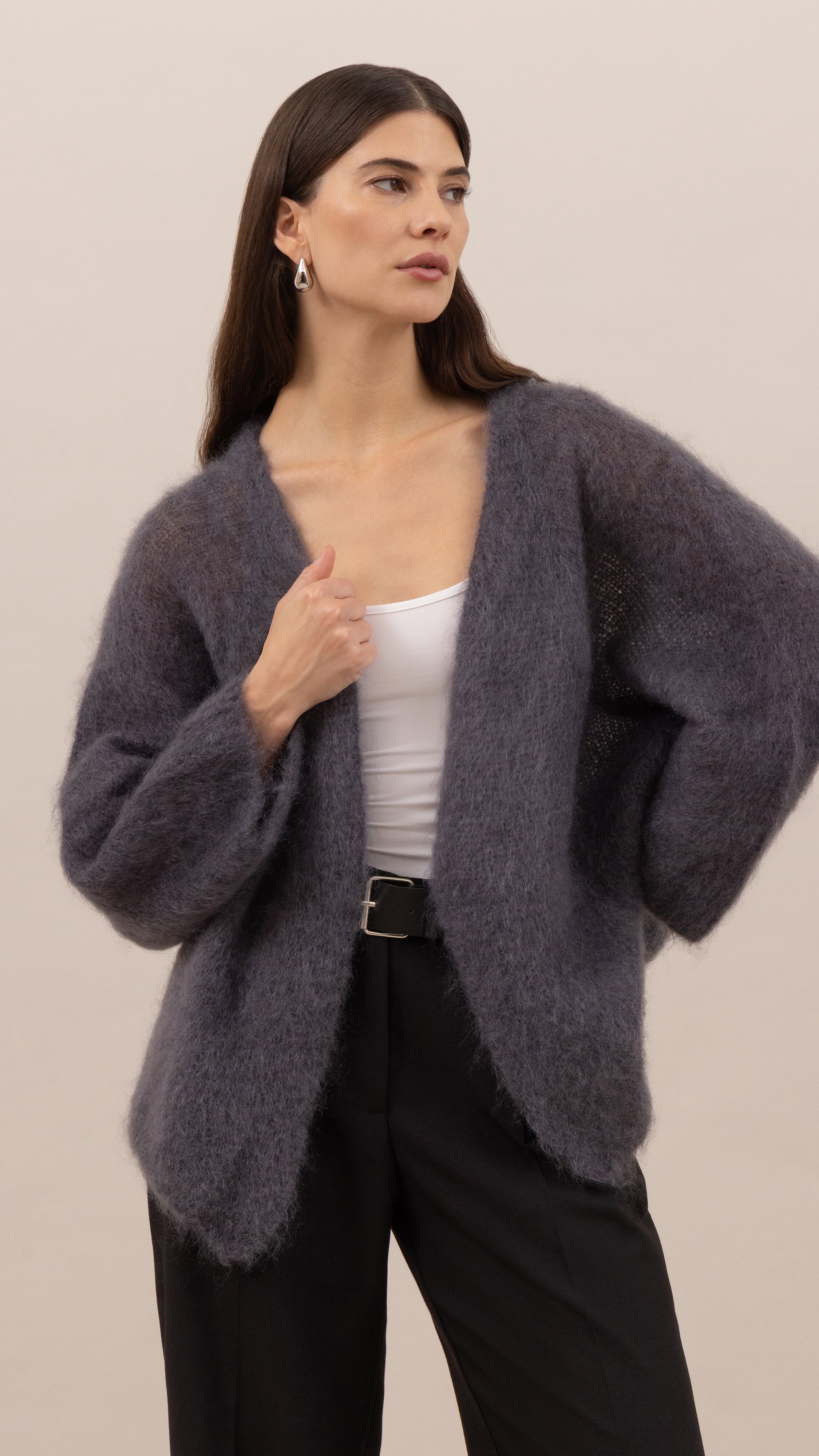 Kate Mohair Cardigan - Anthracite