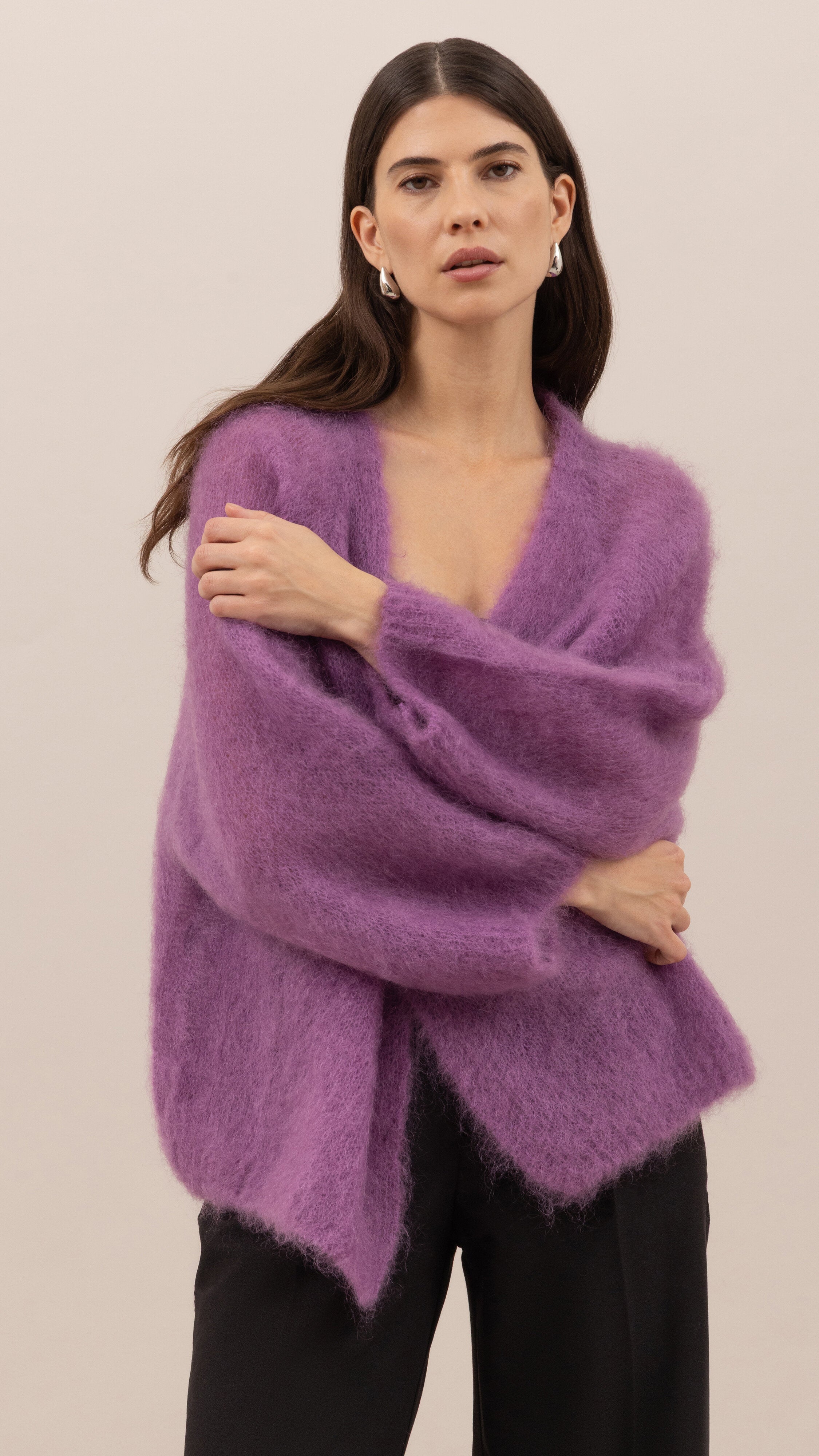 Kate Mohair Cardigan - Lilac