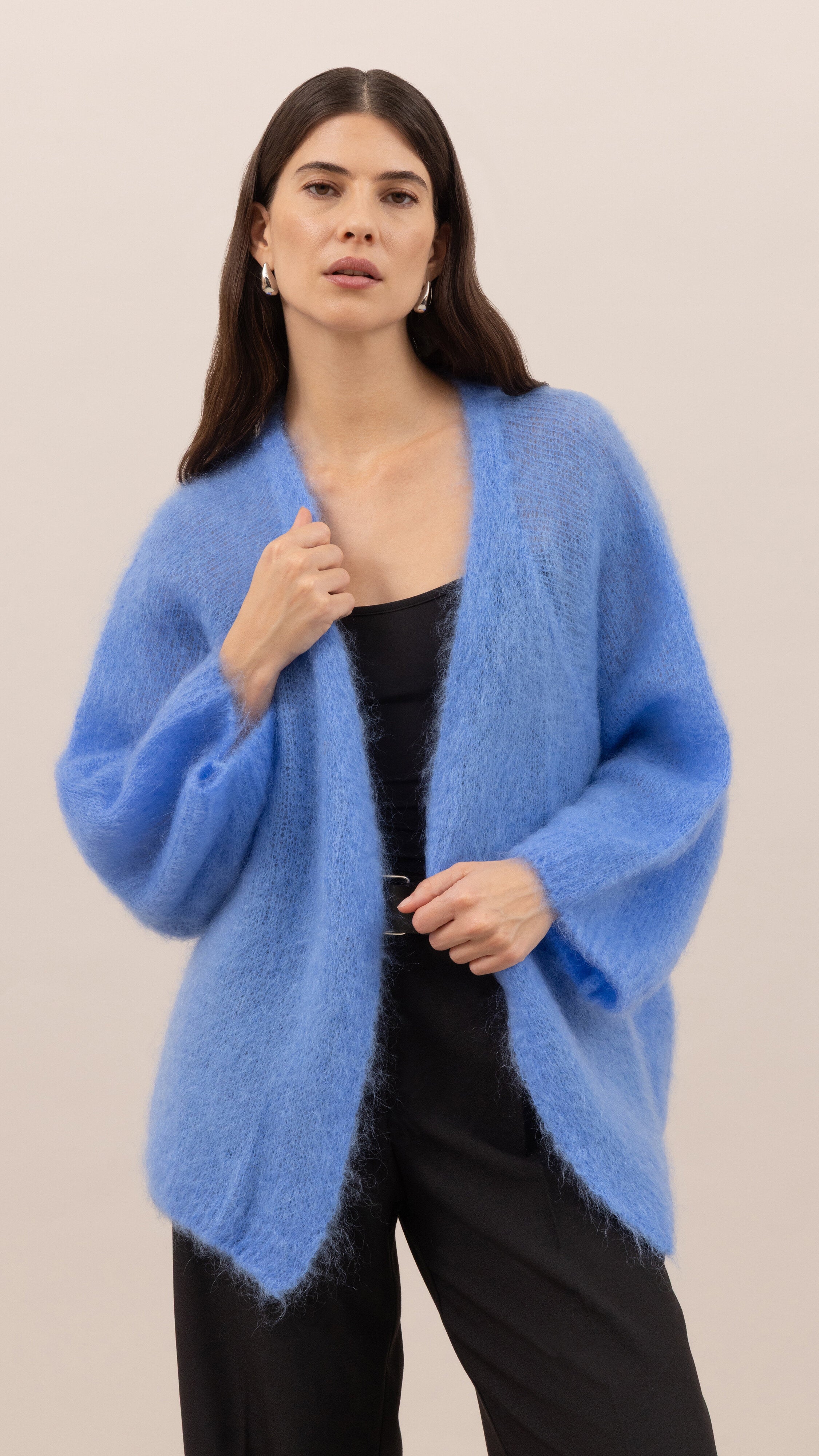 Kate Mohair Cardigan - Sky