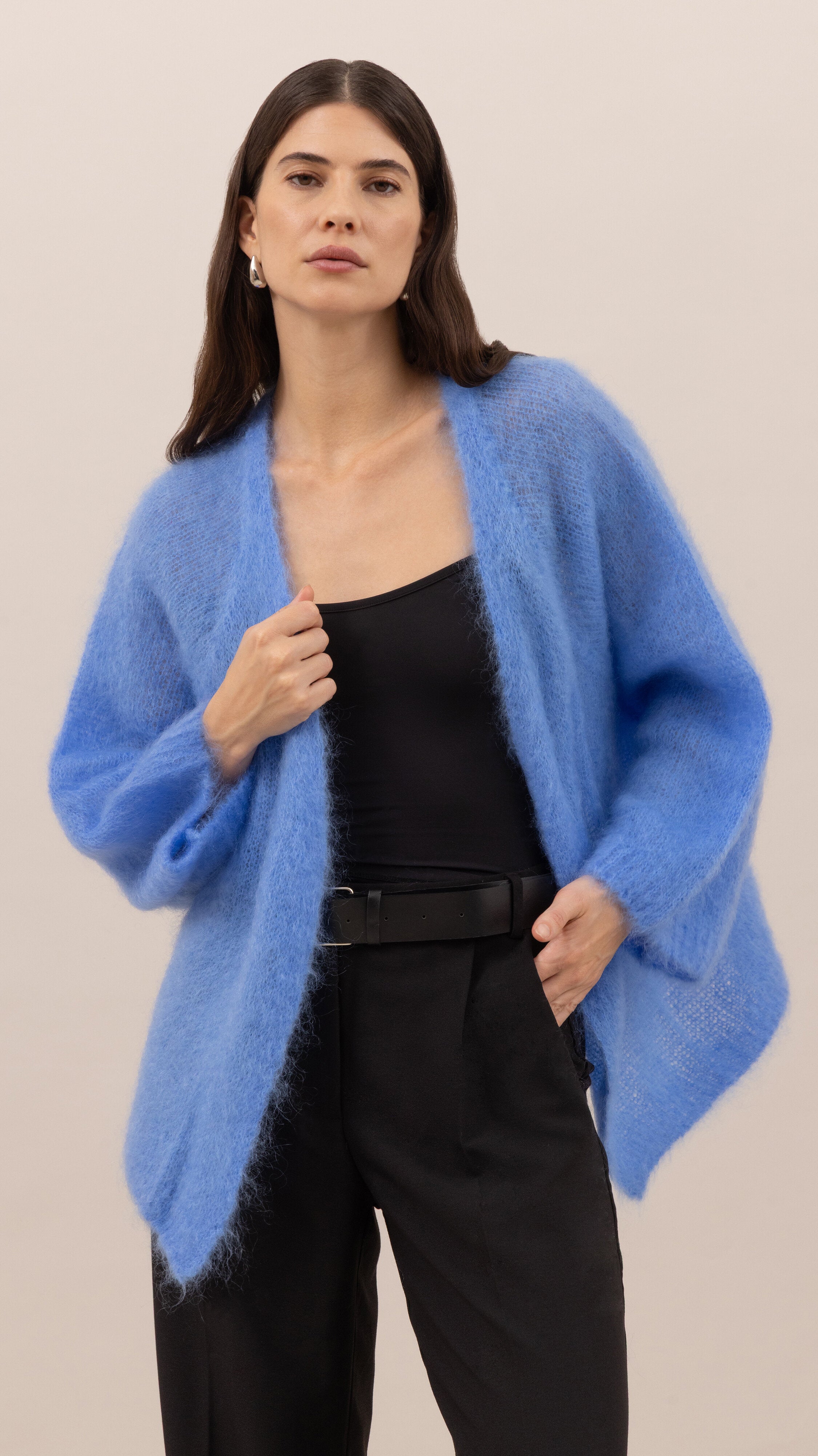 Kate Mohair Cardigan - Sky