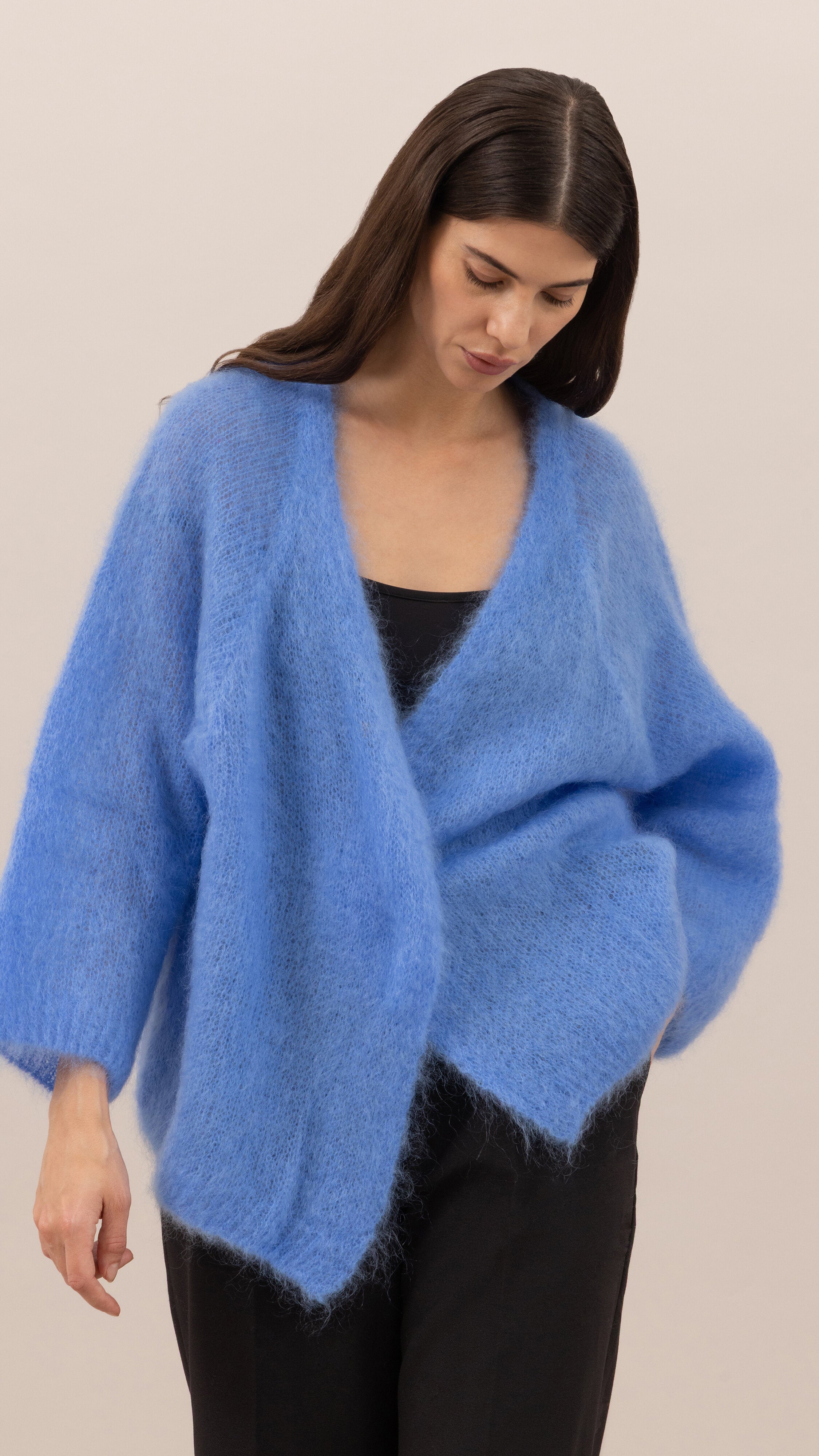 Kate Mohair Cardigan - Sky