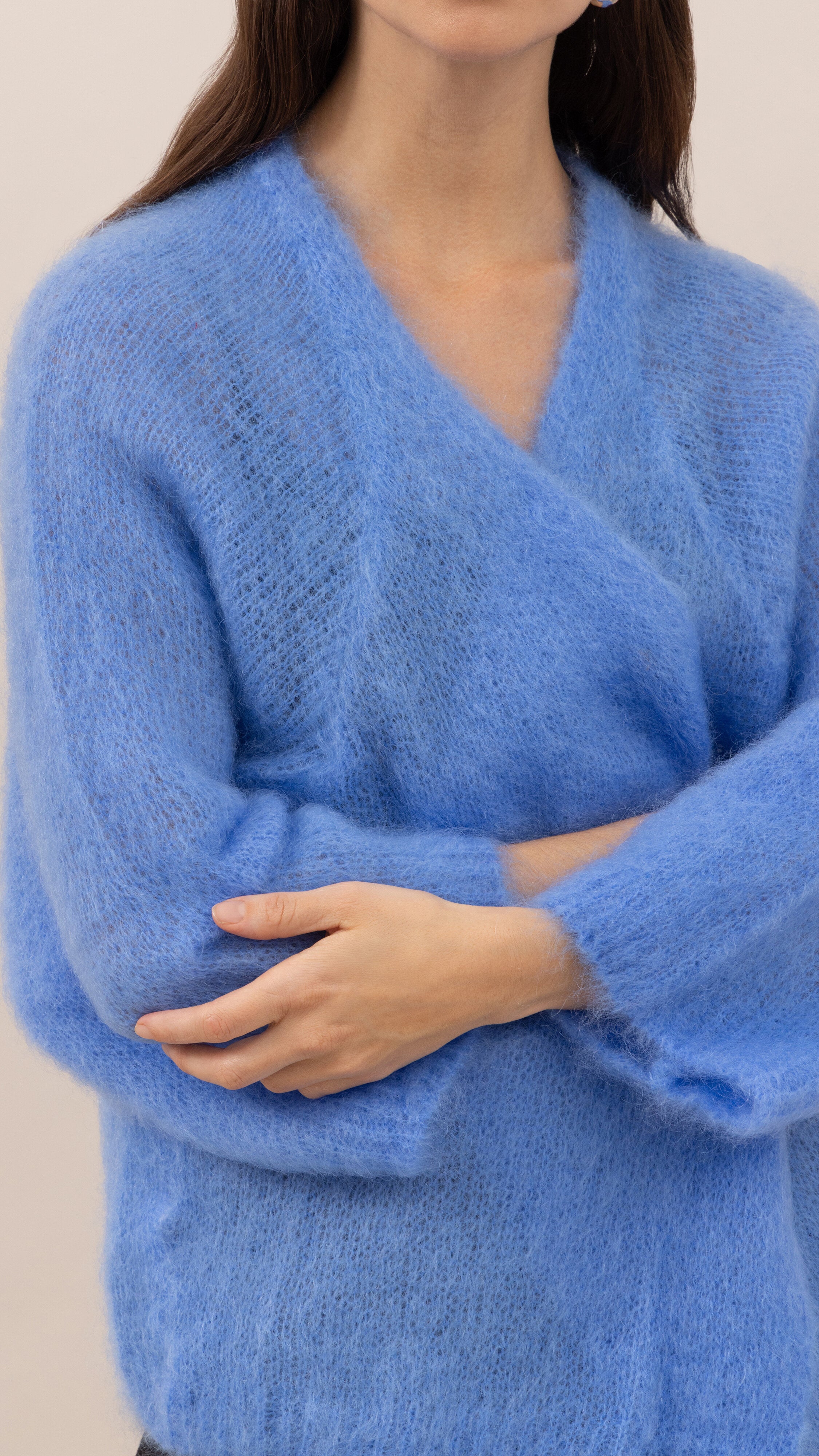 Kate Mohair Cardigan - Sky